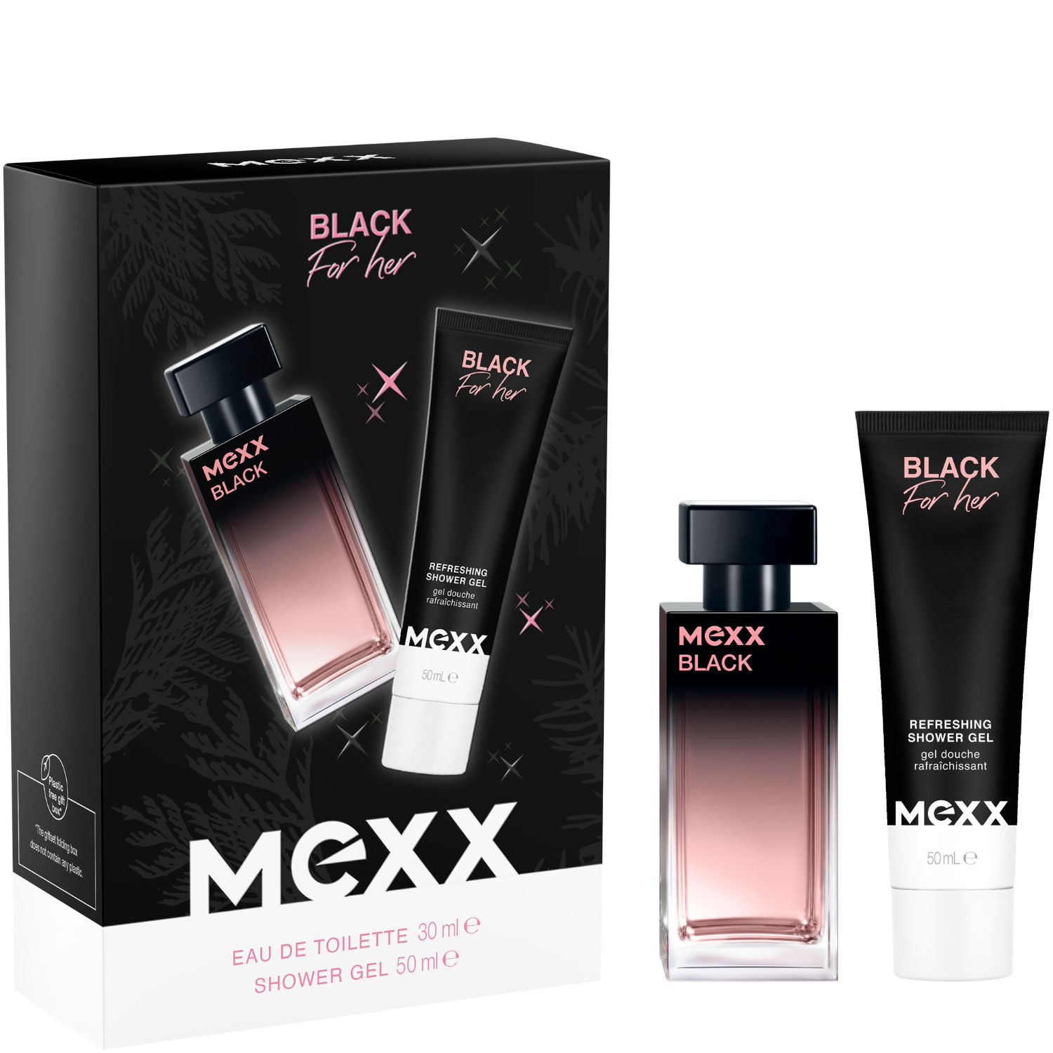 Mexx Black for Her Set Eau de Toilette 30ml & Shower Gel 50ml