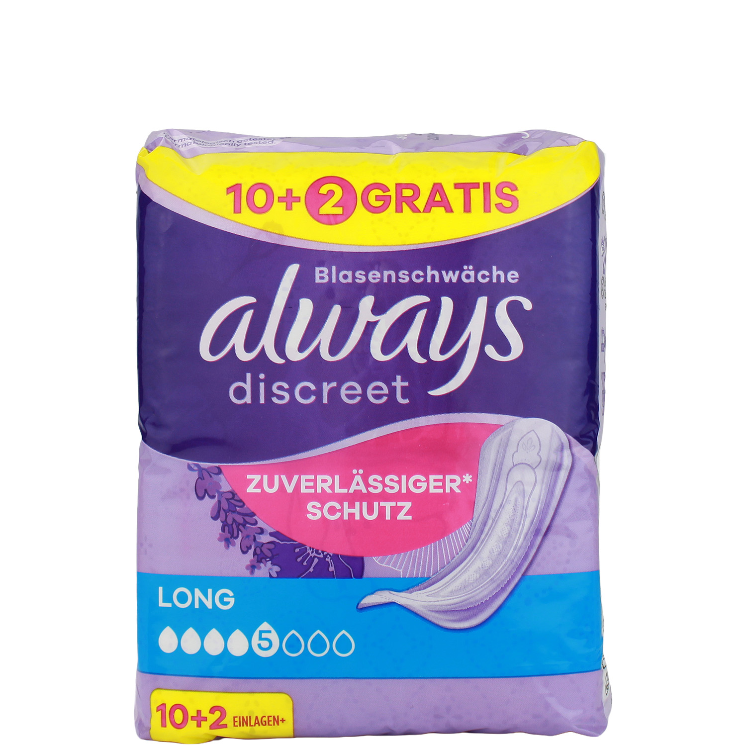 Always Discreet Einlagen bei Blasenschwäche Long 10er-Pack + 2 Einlagen GRATIS