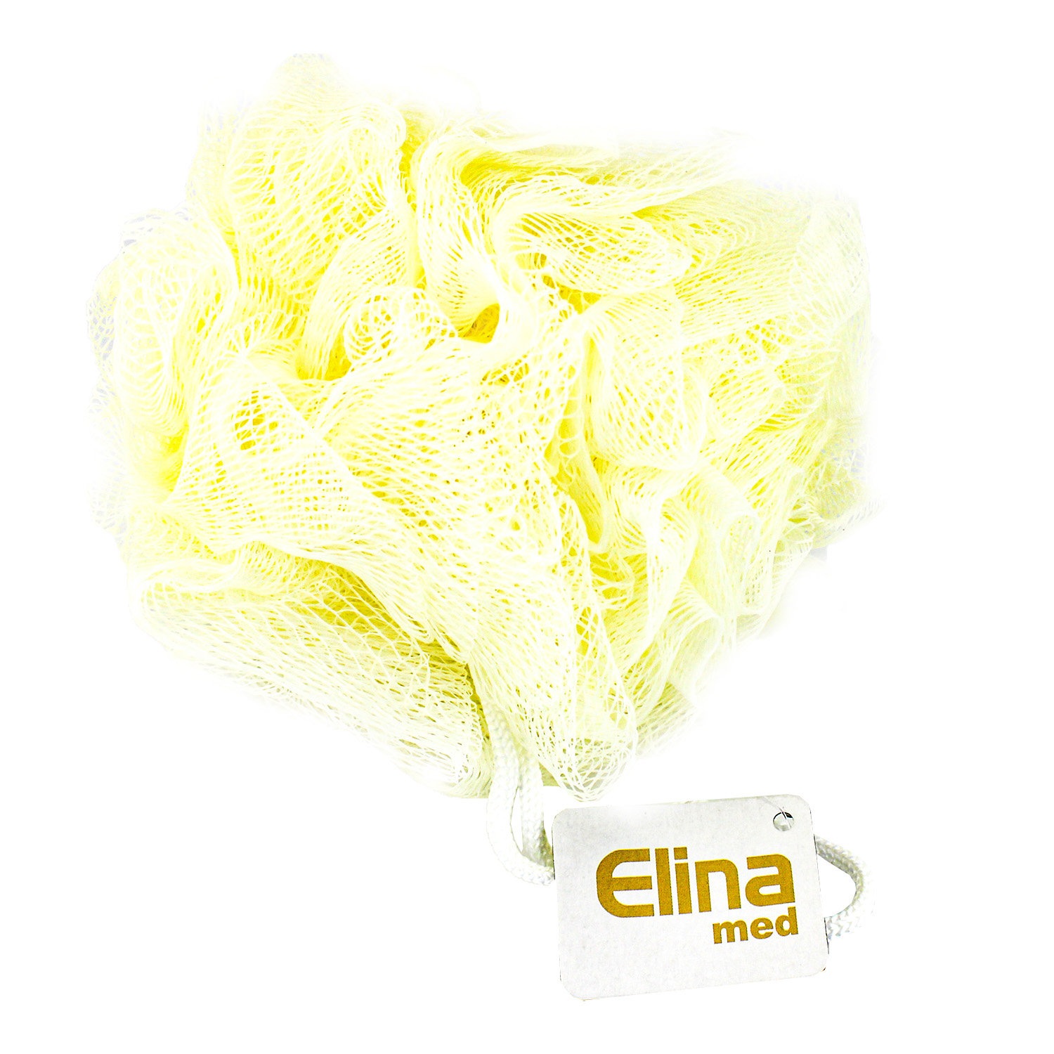 Elina med Duschknäul in Gelb