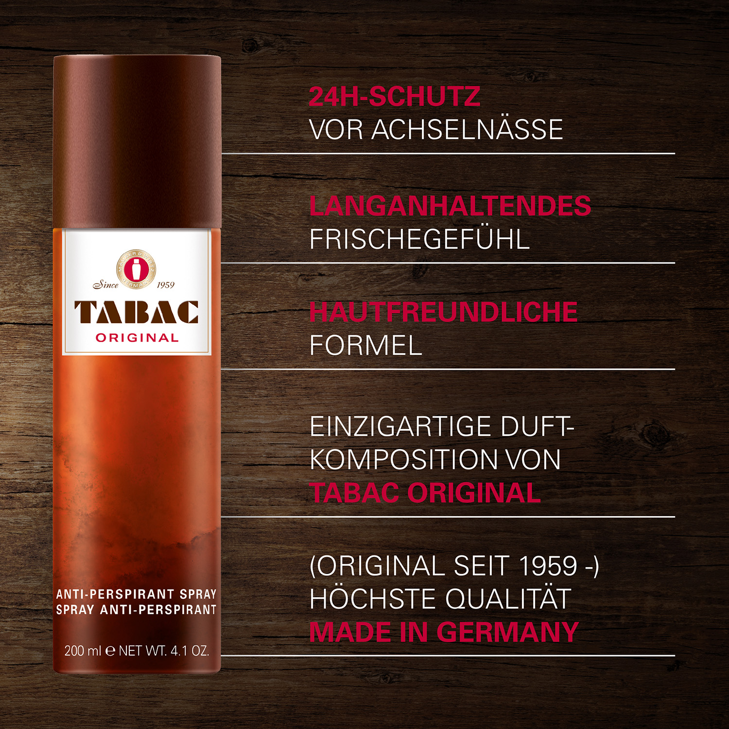 Tabac Original Deodorant Spray Anti-Perspirant 200ml