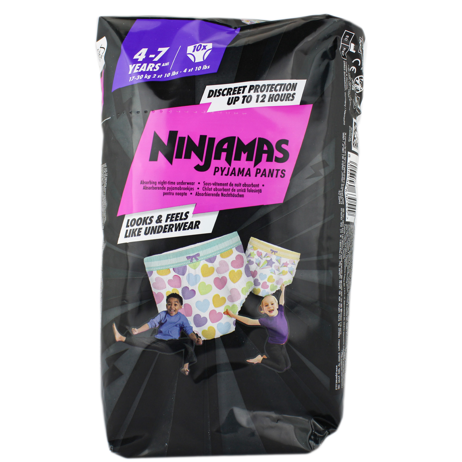 Pampers Ninjamas Pyjama Pants (Herzen) 17-30kg 10er-Pack