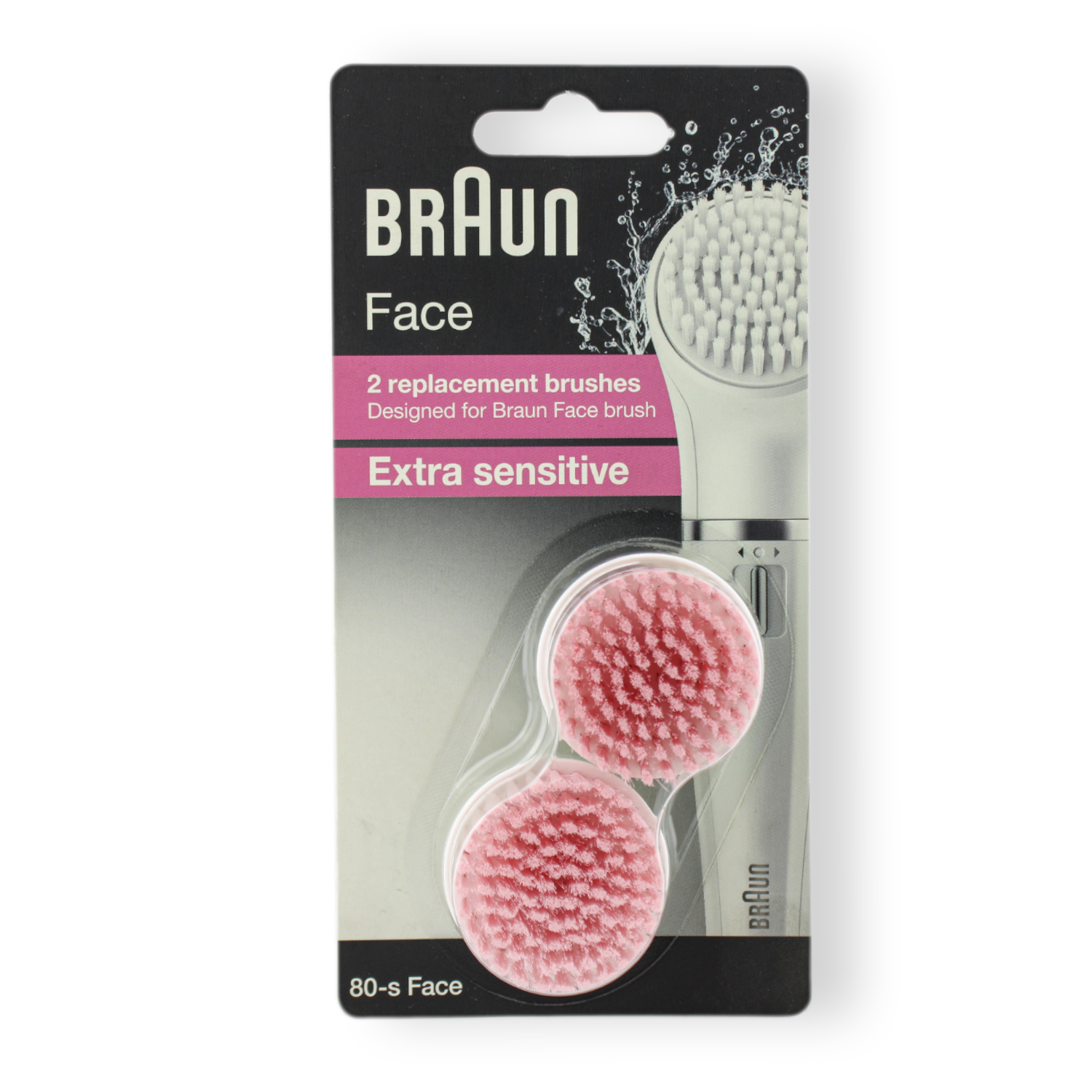 Braun Face 80-s Gesichtsreinigungsbürste Extra Sensitive 2er-Nachfüllpack