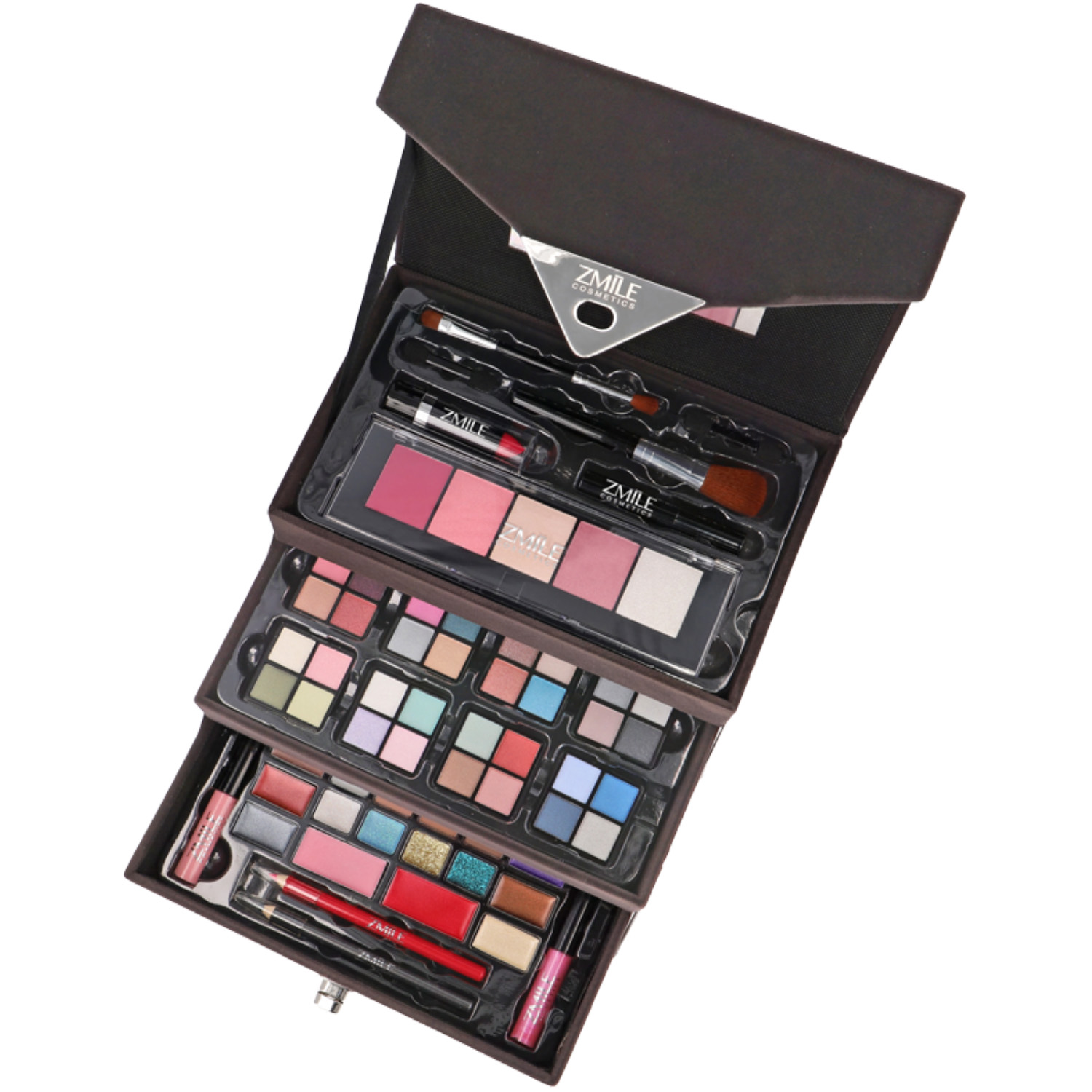 ZMILE Cosmetics Schminkkoffer "Velvety Dark Grey" Vegan 72-teilig