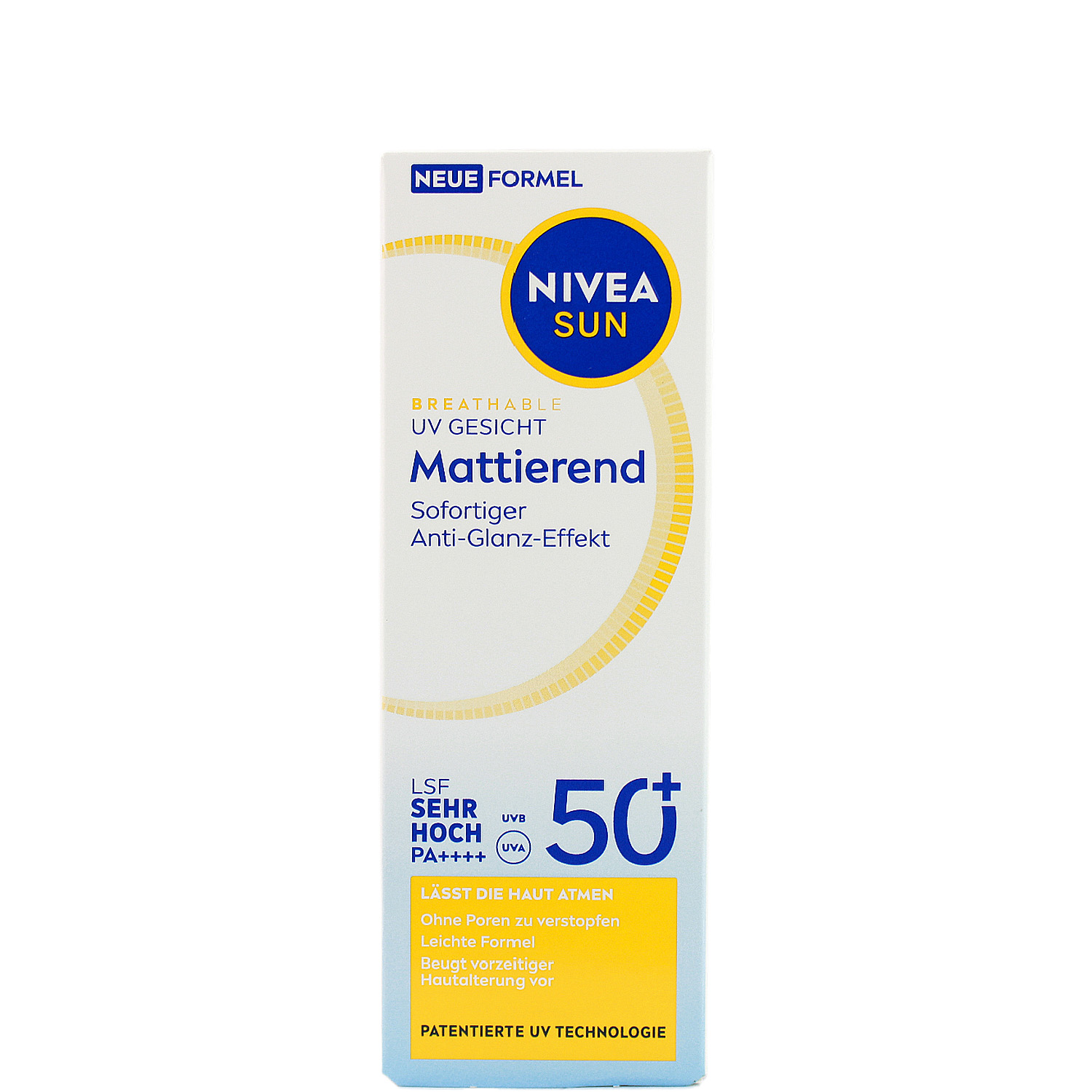 Nivea Sun Breathable UV Gesicht Mattierender Sonnenschutz mit LSF50+ 40ml