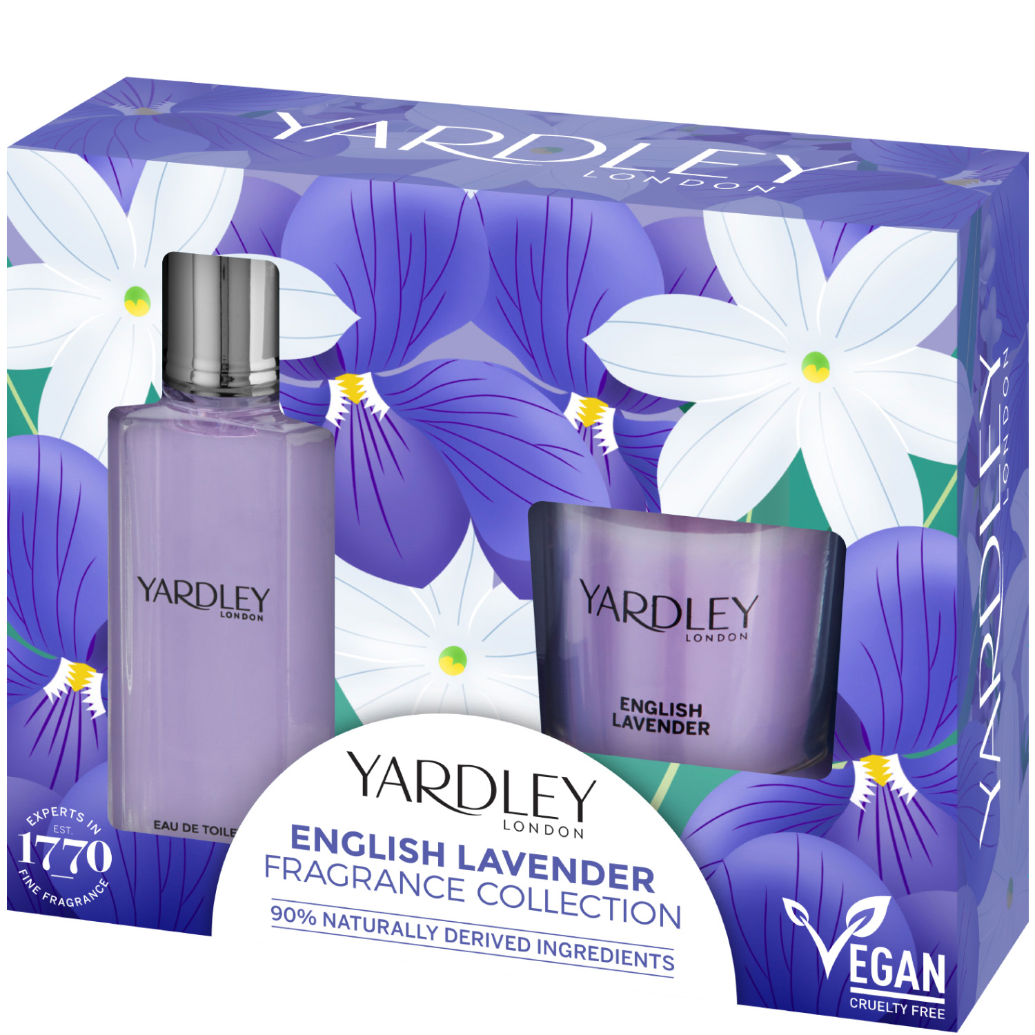 Yardley English Lavender Set Eau de Toilette 50ml & Duftkerze