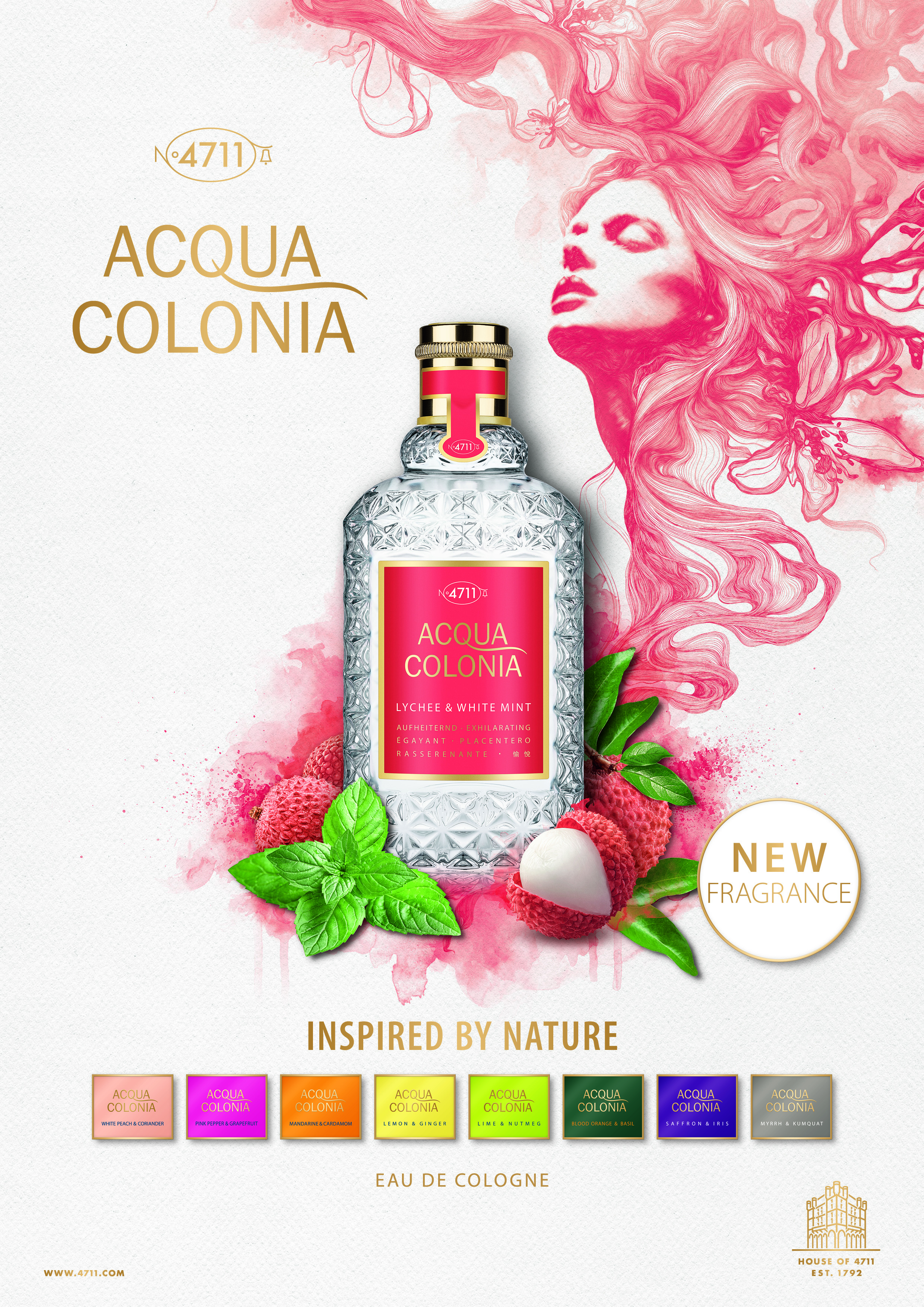 4711 Acqua Colonia Lychee & White Mint Eau de Cologne 170ml