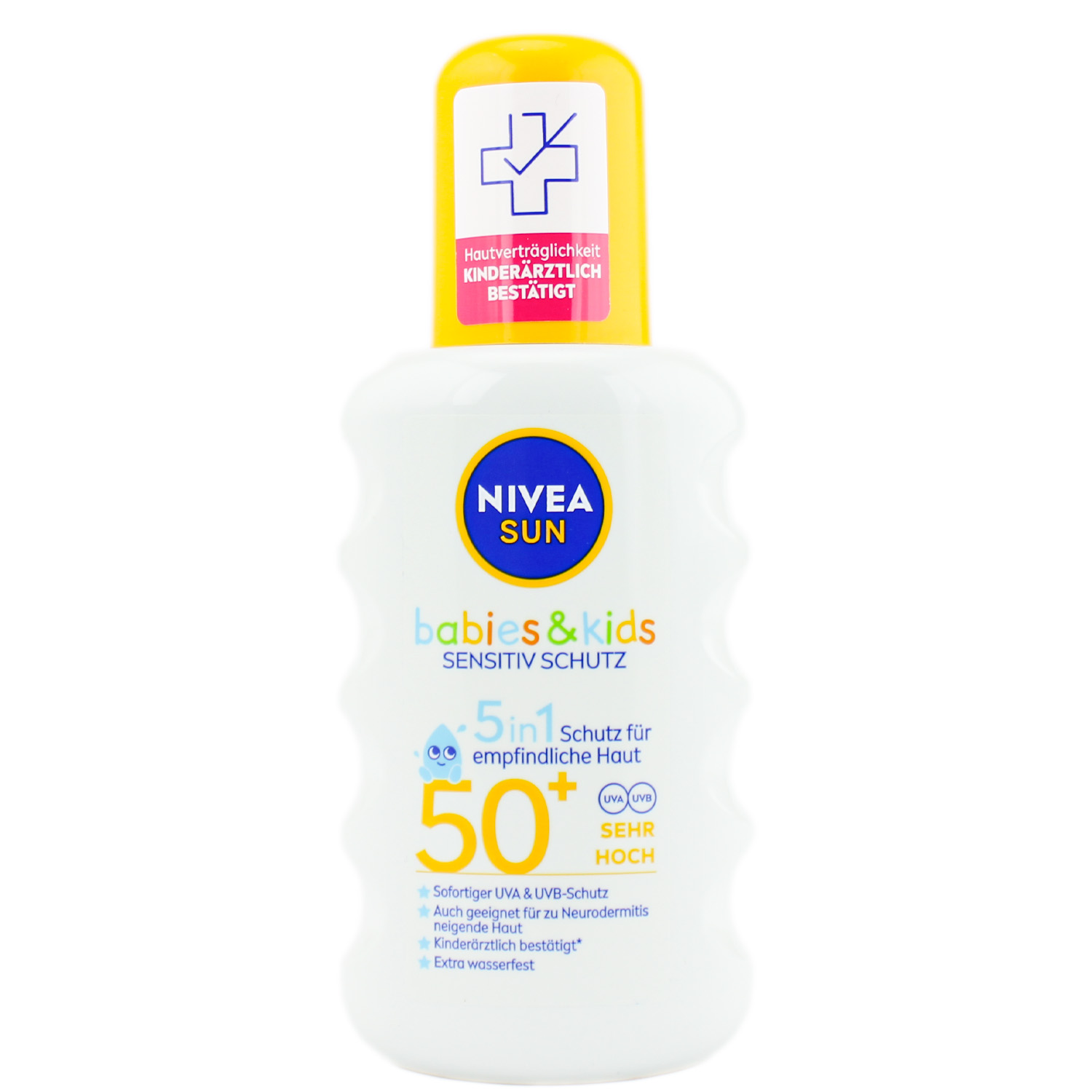 Nivea Sun Babies & Kids Sensitive Schutz 5in1 Sonnenspray mit LSF 50+ 200ml