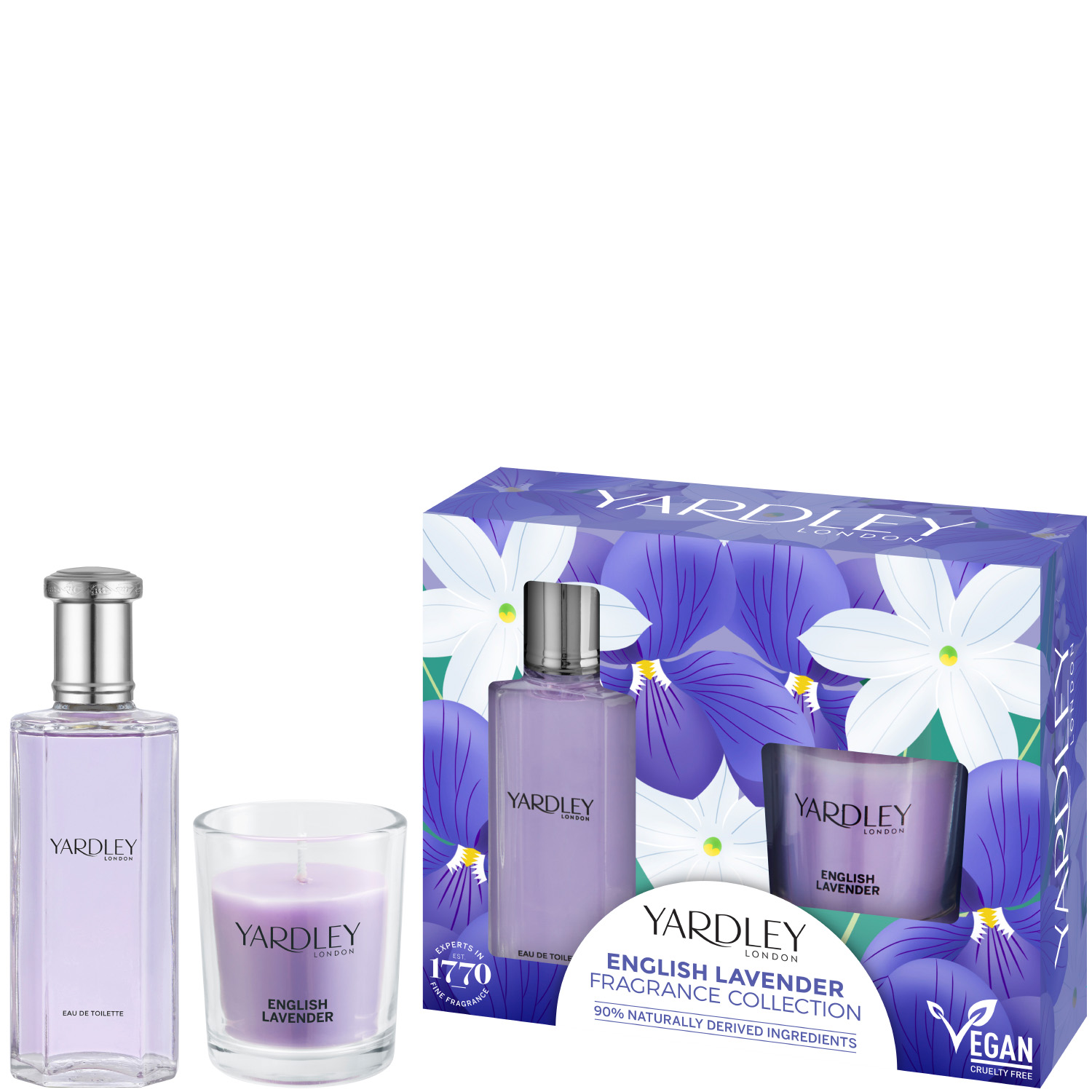 Yardley English Lavender Set Eau de Toilette 50ml & Duftkerze