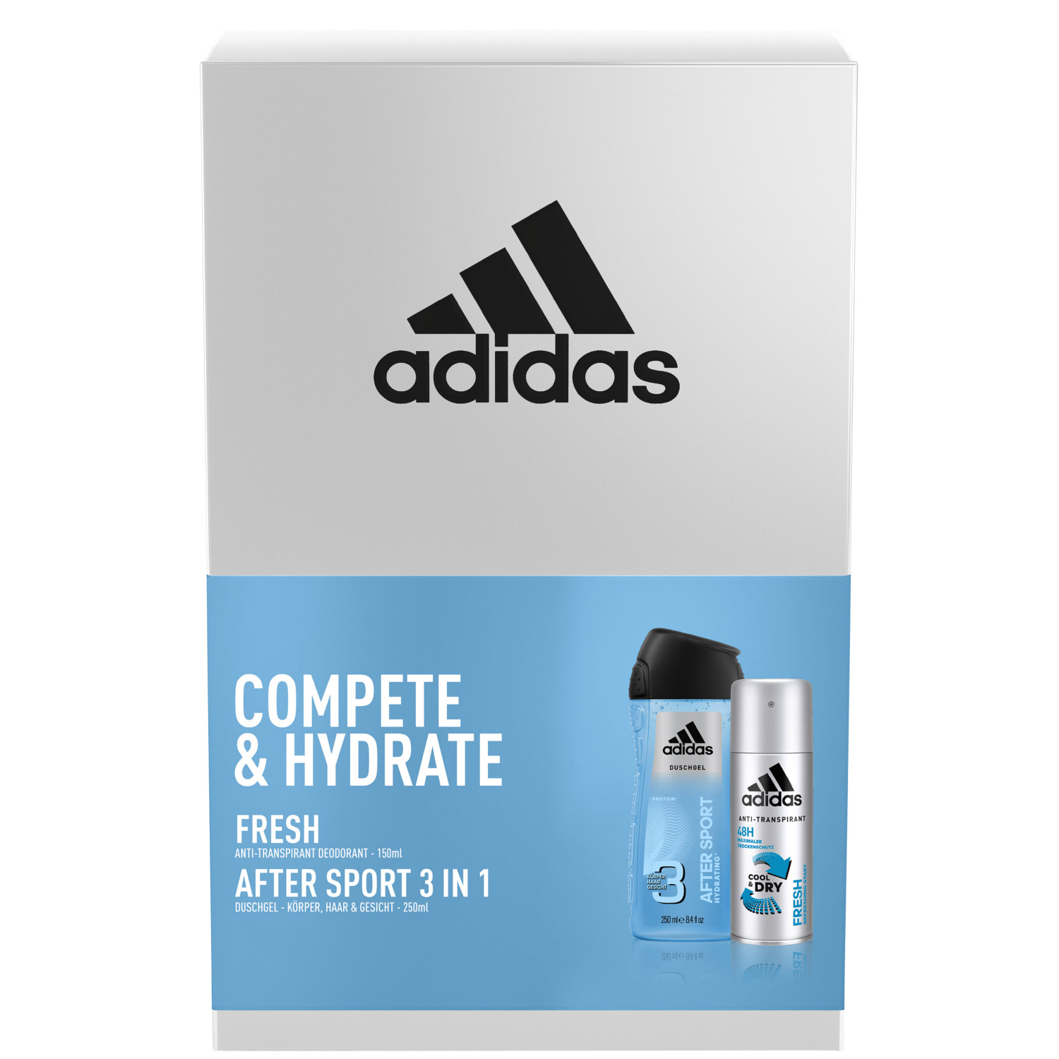 Adidas Complete & Hydrate Set Deodorant Spray 150ml & Shower Gel 250ml