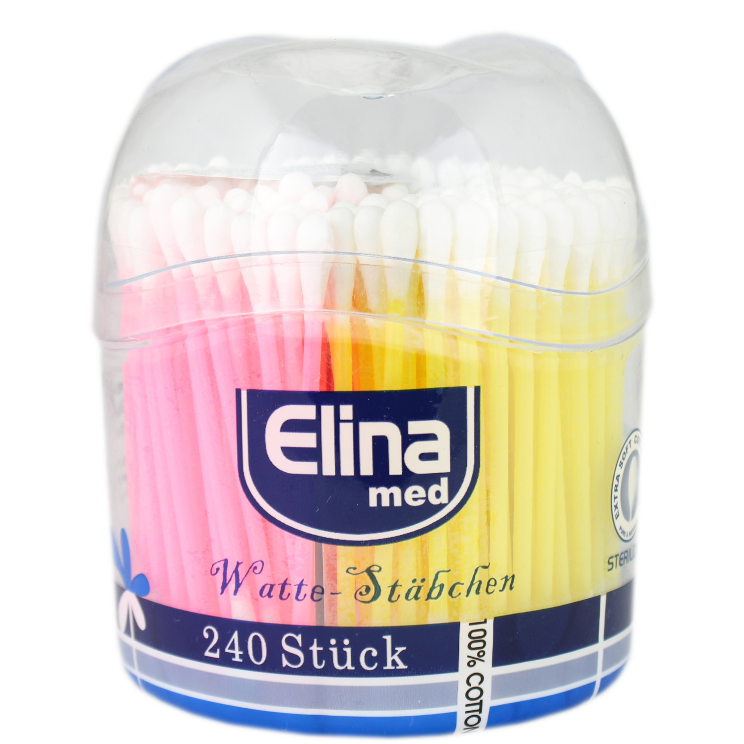 Elina med Wattestäbchen Bunt 240 Stück