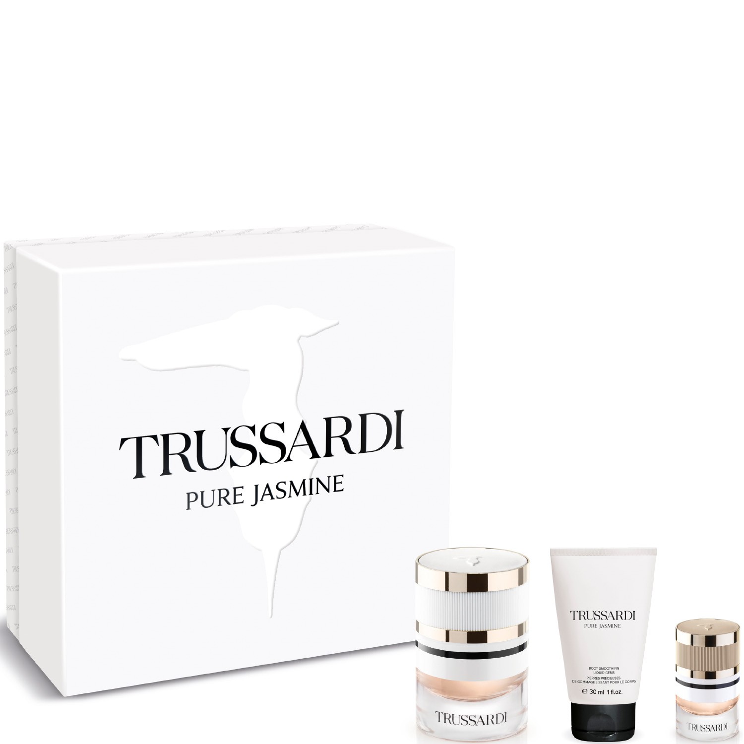 Trussardi Pure Jasmine Set Eau de Parfum 30ml + 7ml & Body Smoothing Liquid Gems 30ml