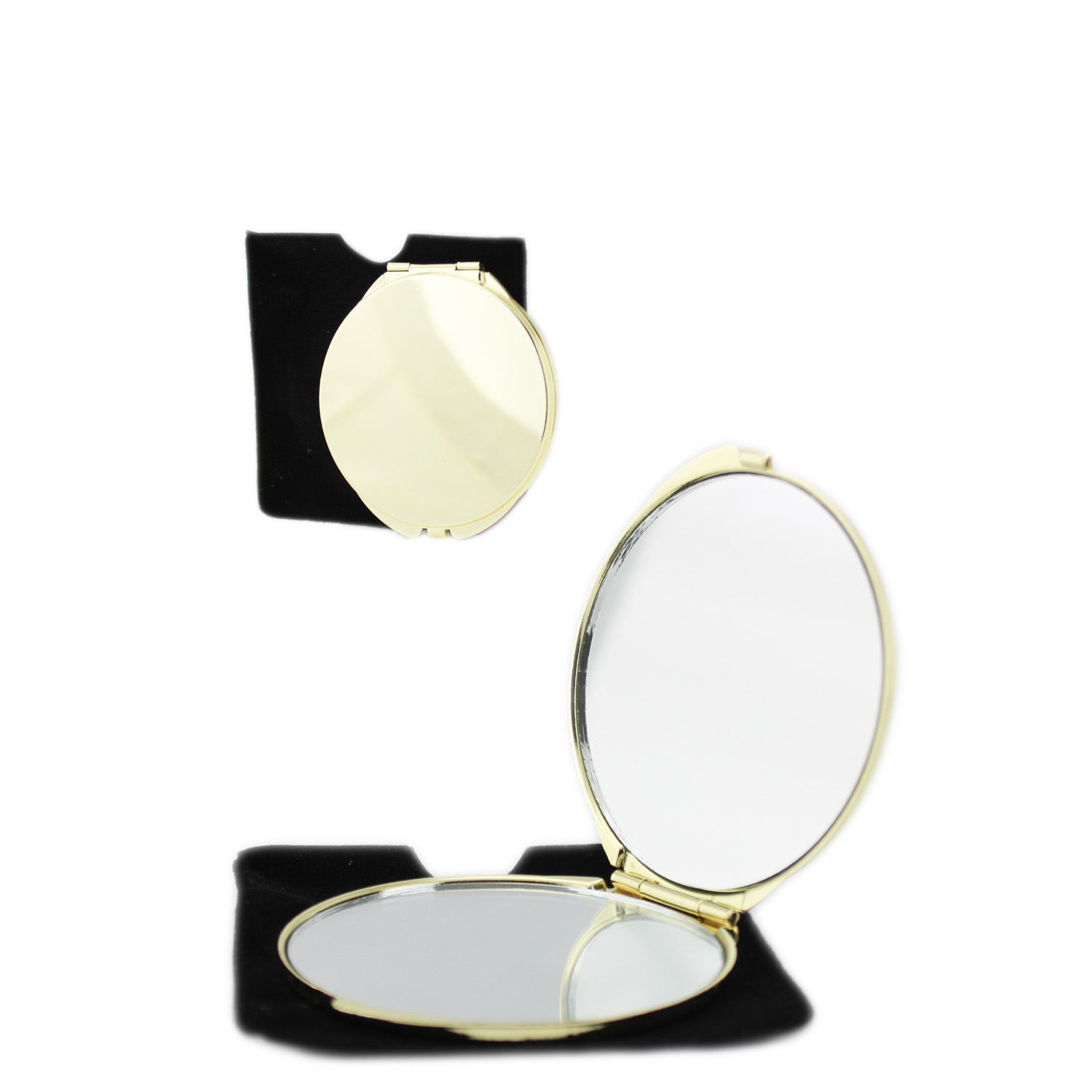 Taschenspiegel Rund in Gold