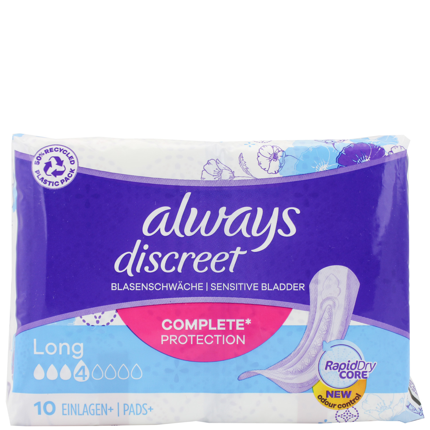 Always Discreet Einlagen bei Blasenschwäche Long 10er-Pack