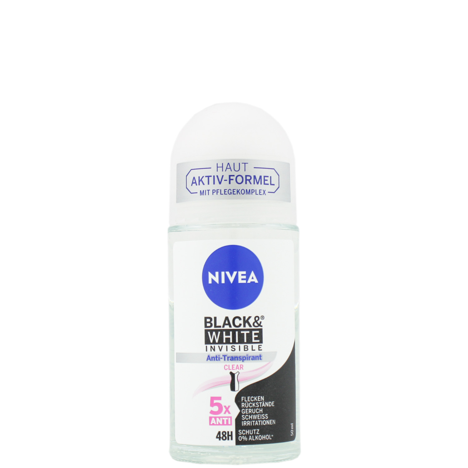 Nivea Black & White Invisible Clear Deodorant Roll-On 50ml