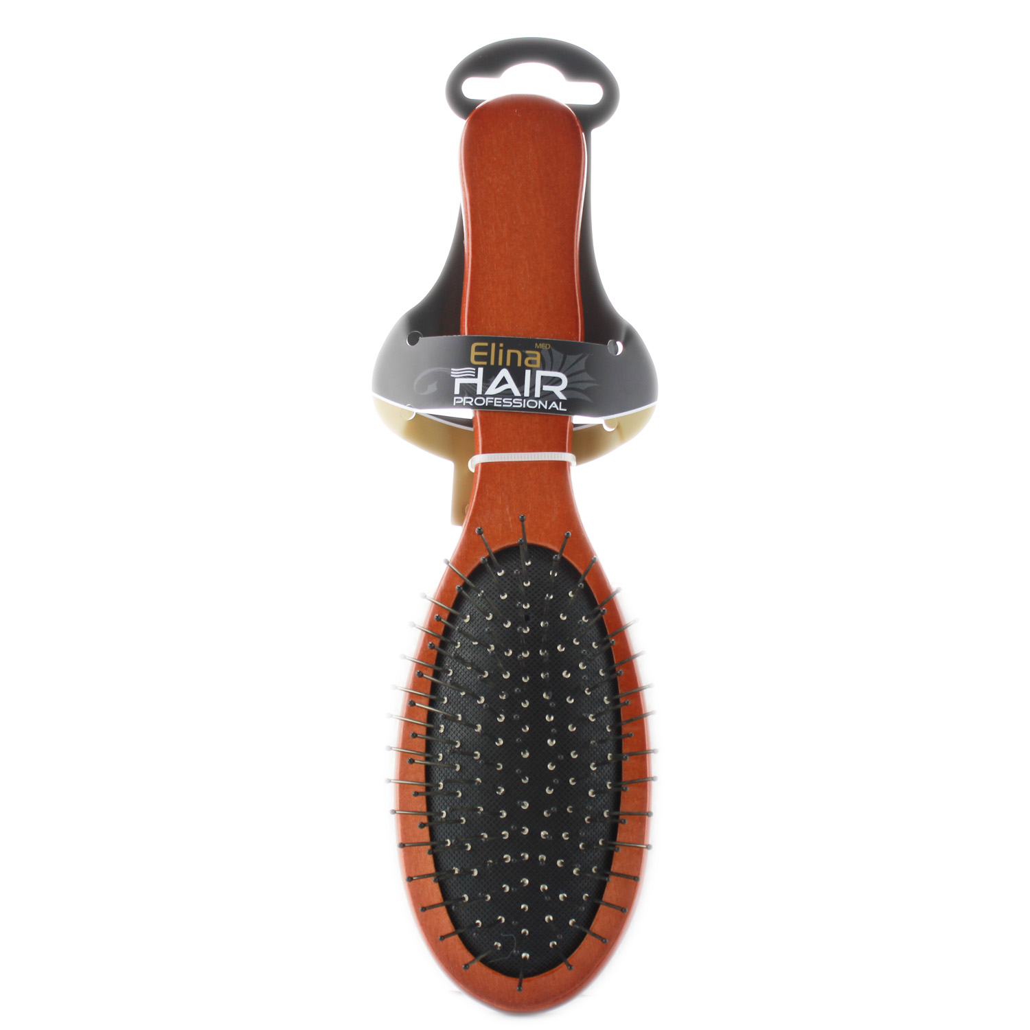 Elina Med Hair Professional Haarbürste in Holzoptik mit Metallborsten 22cm