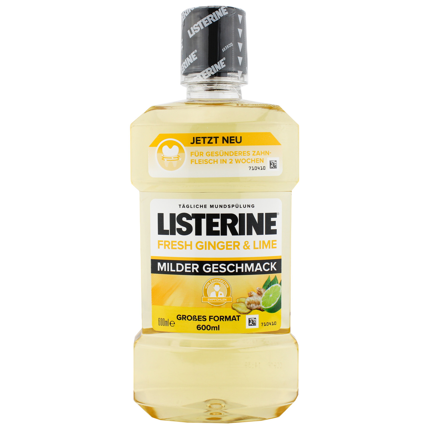 Listerine Fresh Ginger & Lime Mundspülung Milder Geschmack 600ml