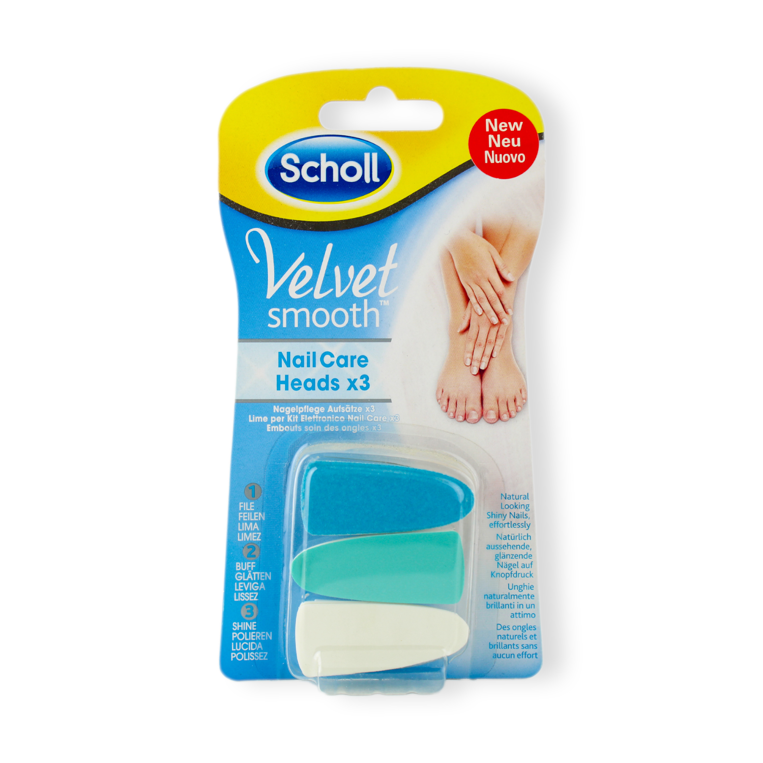 Scholl Velvet Smooth Nagelpflege Aufsätze 3er-Pack