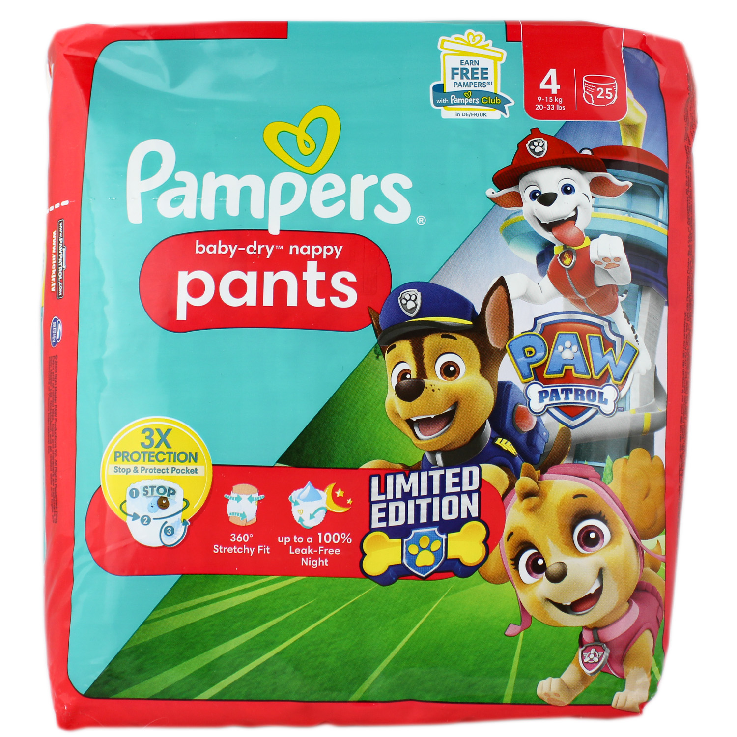 Pampers Baby Dry Pants Paw Patrol Größe 4 25er-Pack