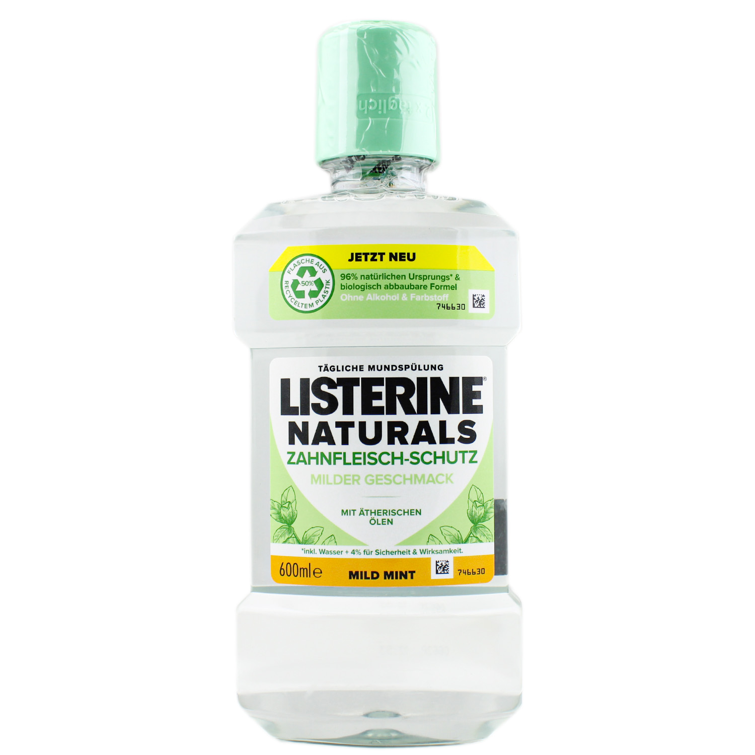 Listerine Naturals  Zahnfleisch-Schutz Mundspülung Milder Geschmack 600ml