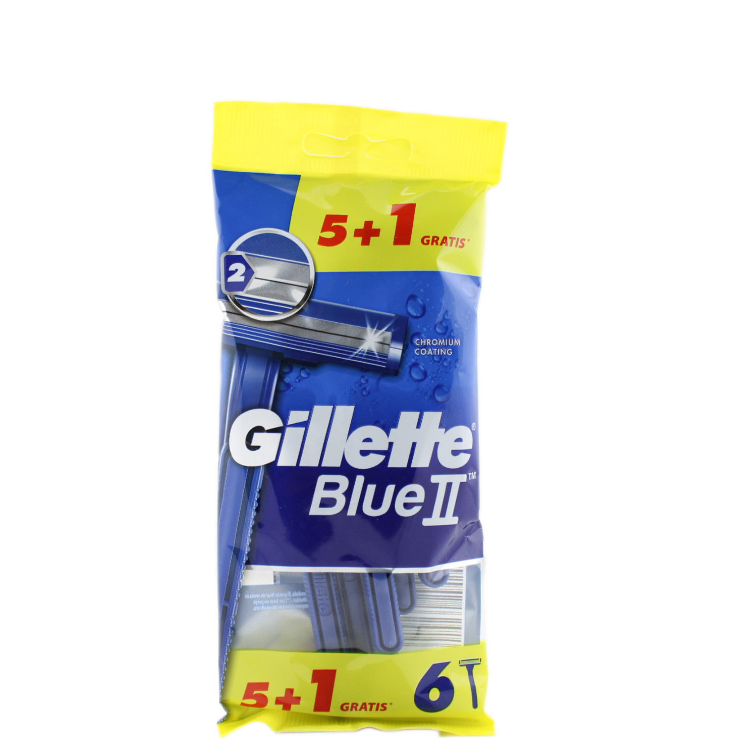 Gillette Blue II Einwegrasierer 5er-Pack + 1 Gratis