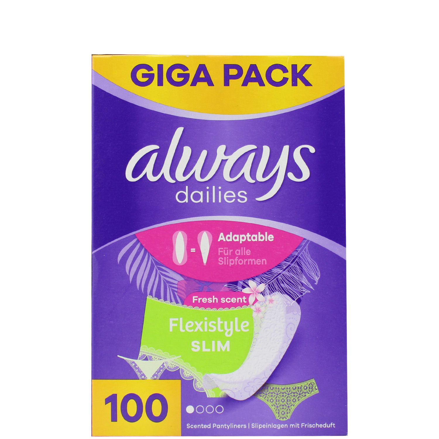 Always Dailies Fresh Scent Flexistyle Slim Slipeinlagen 100er-Giga Pack