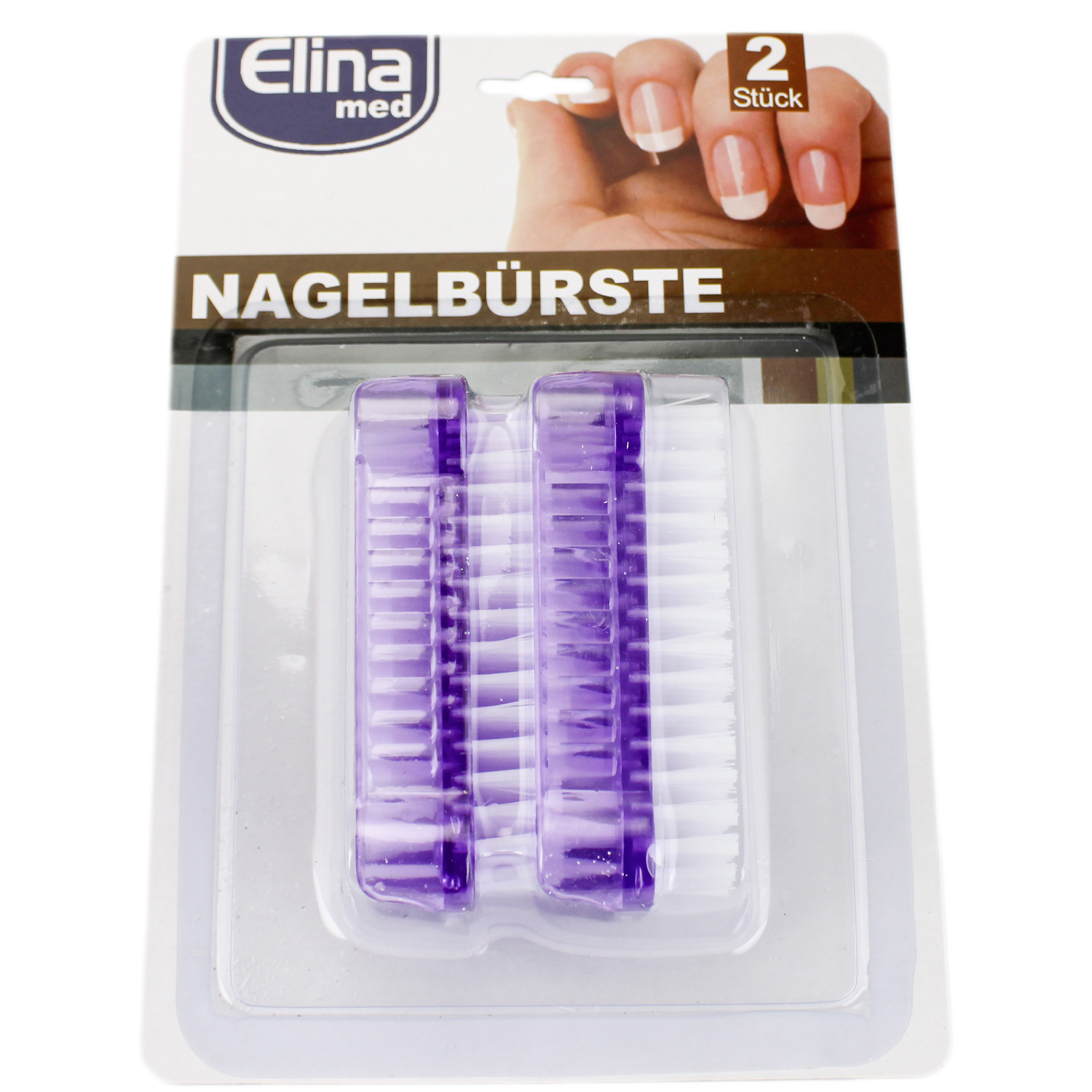 Elina med Nagelbürste in Lila 2er-Pack