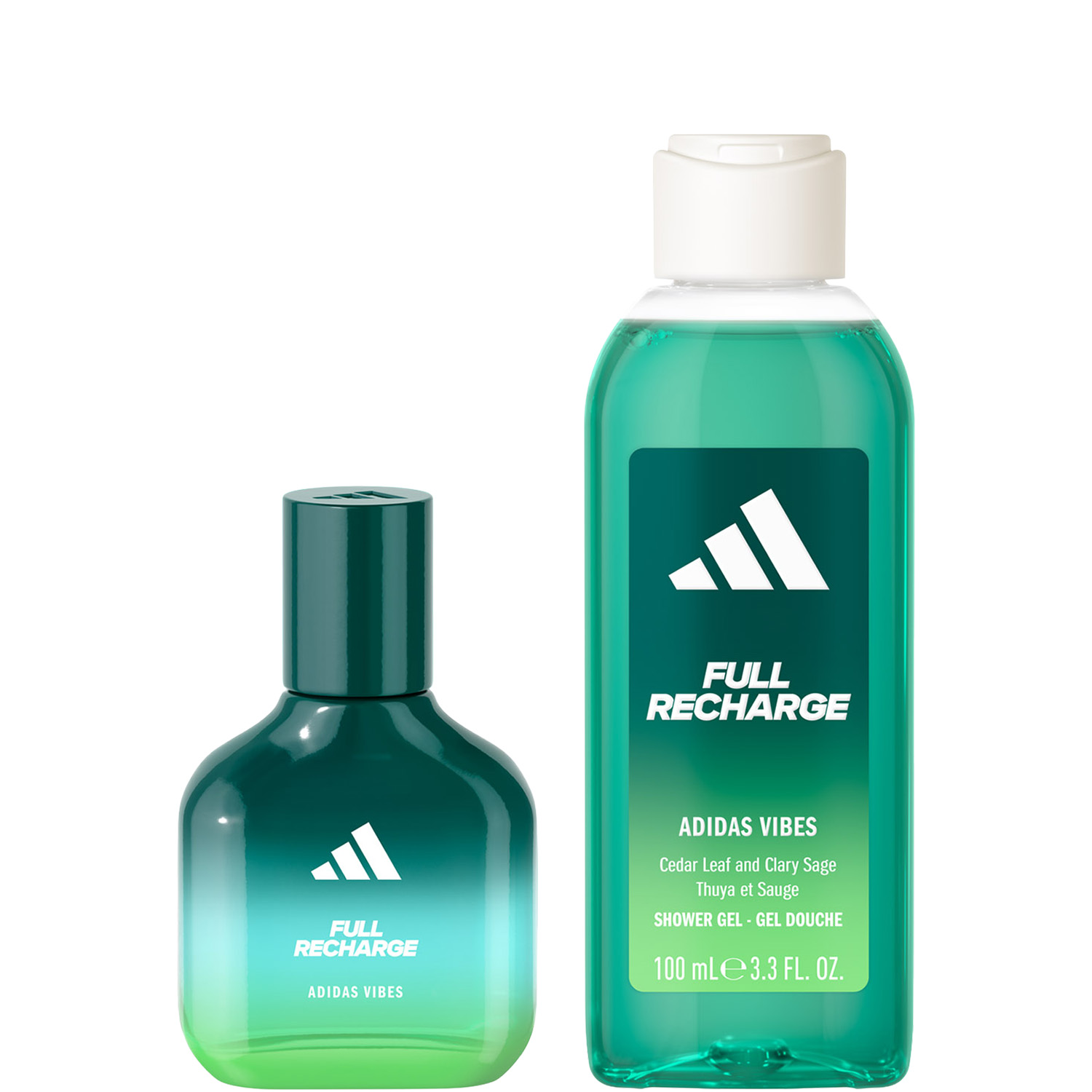 Adidas Vibes Full Recharge Set Eau de Parfum 30ml & Shower Gel 100ml