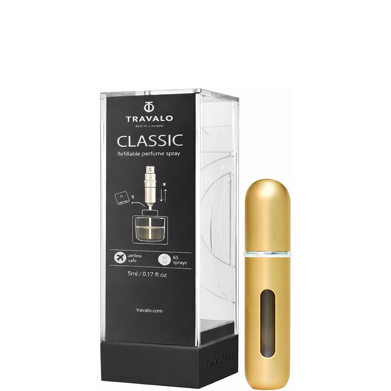 Travalo Classic HD Parfümzerstäuber in Gold 1er