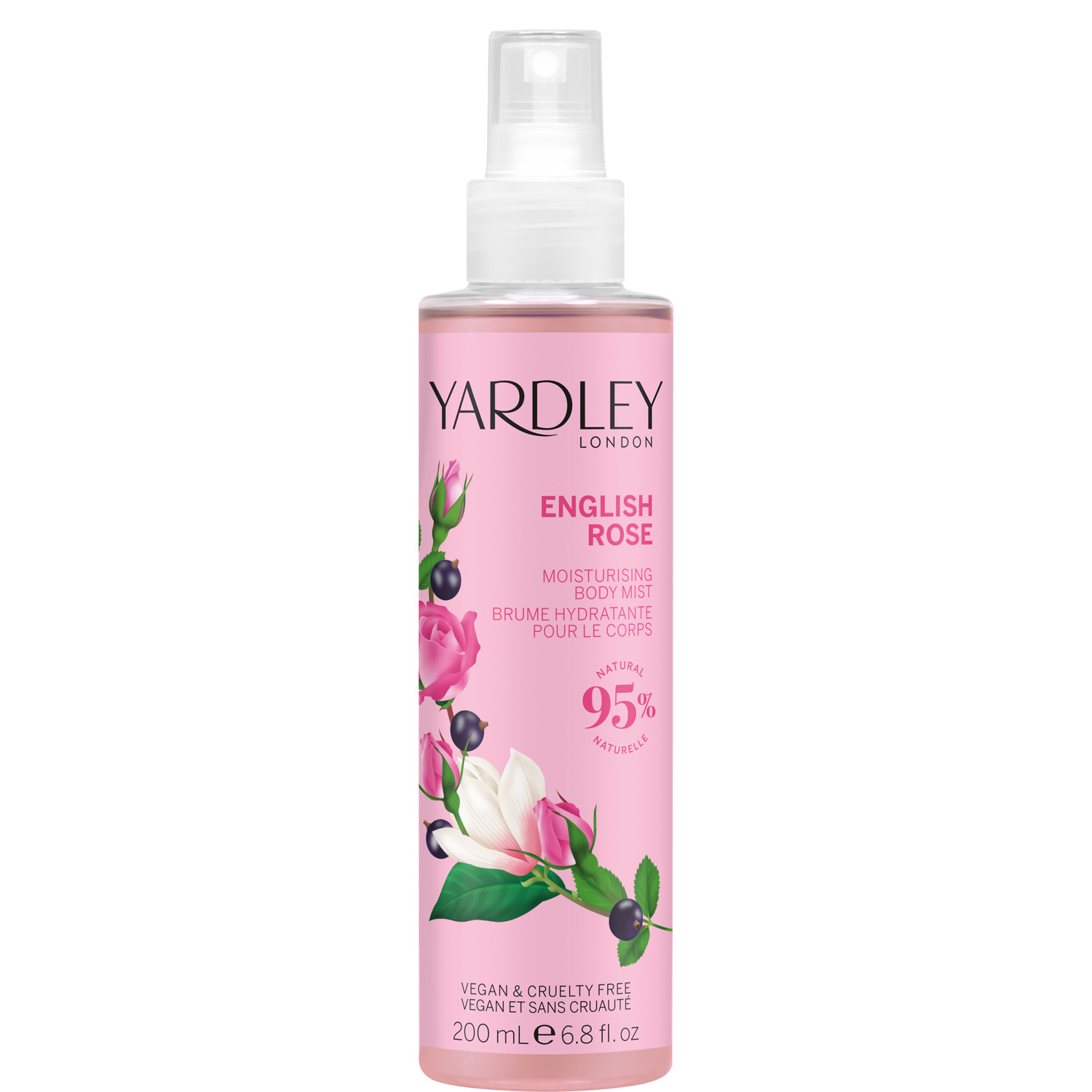 Yardley English Rose Moisturising Body Mist 200ml