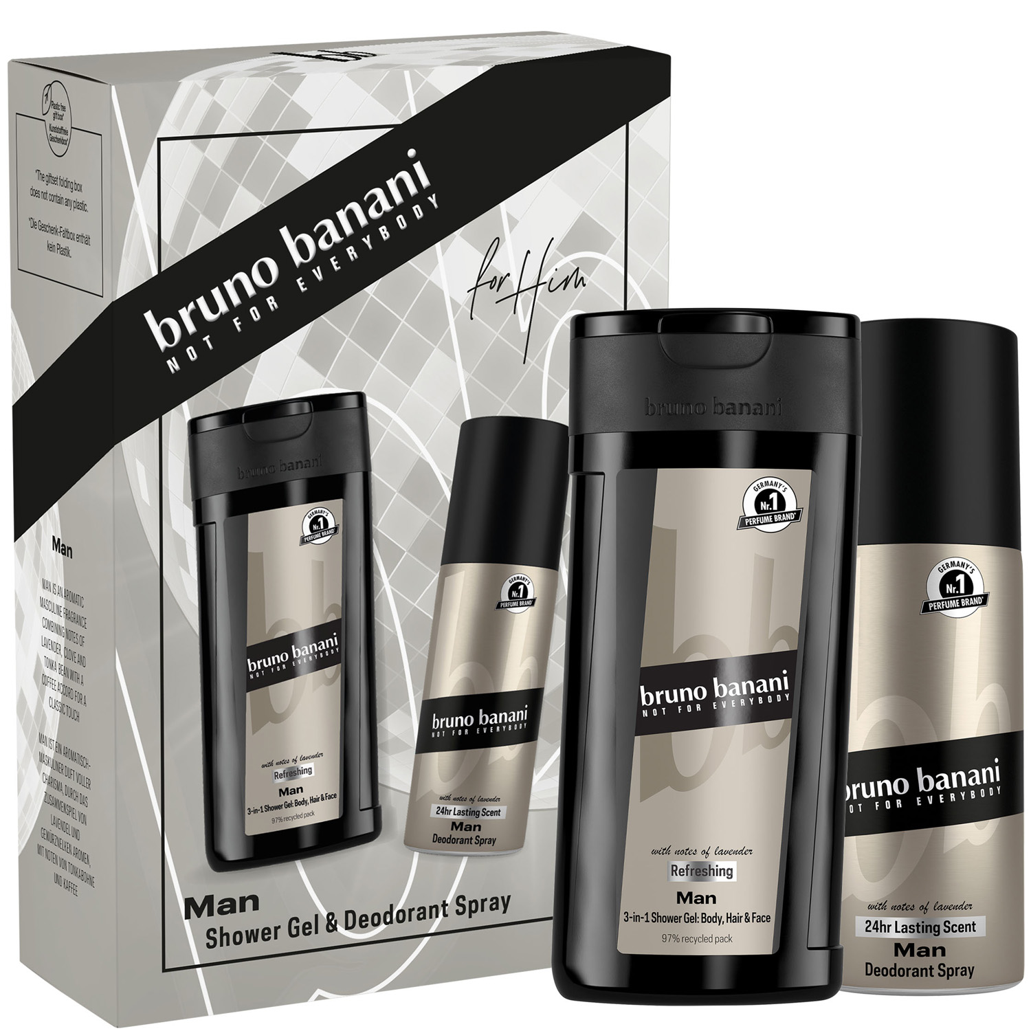 Bruno Banani Man Set Deodorant Spray 150ml & Shower Gel 250ml Bruno Banani Man Set Deodorant Spray 150ml & Shower Gel 250ml