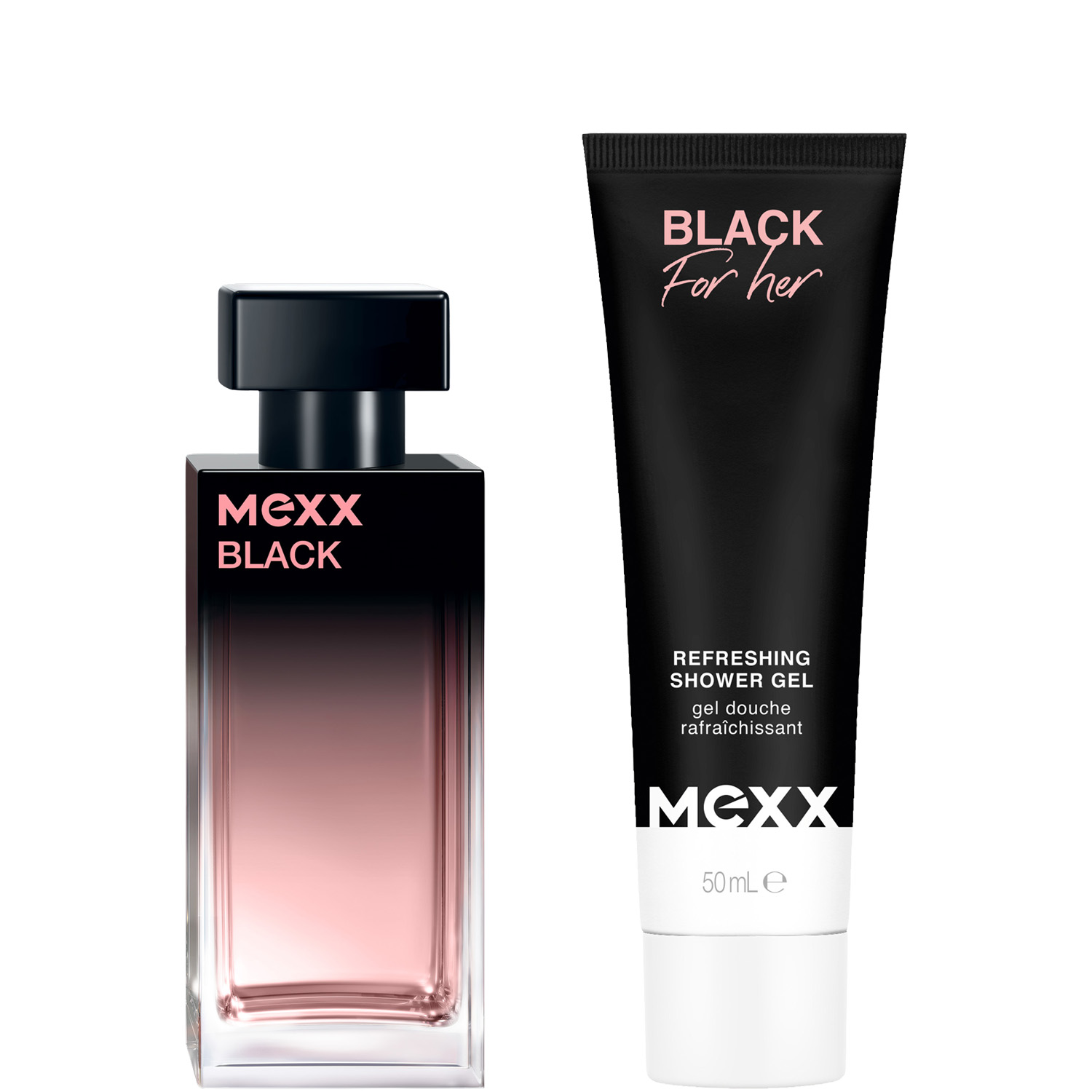 Mexx Black for Her Set Eau de Toilette 30ml & Shower Gel 50ml