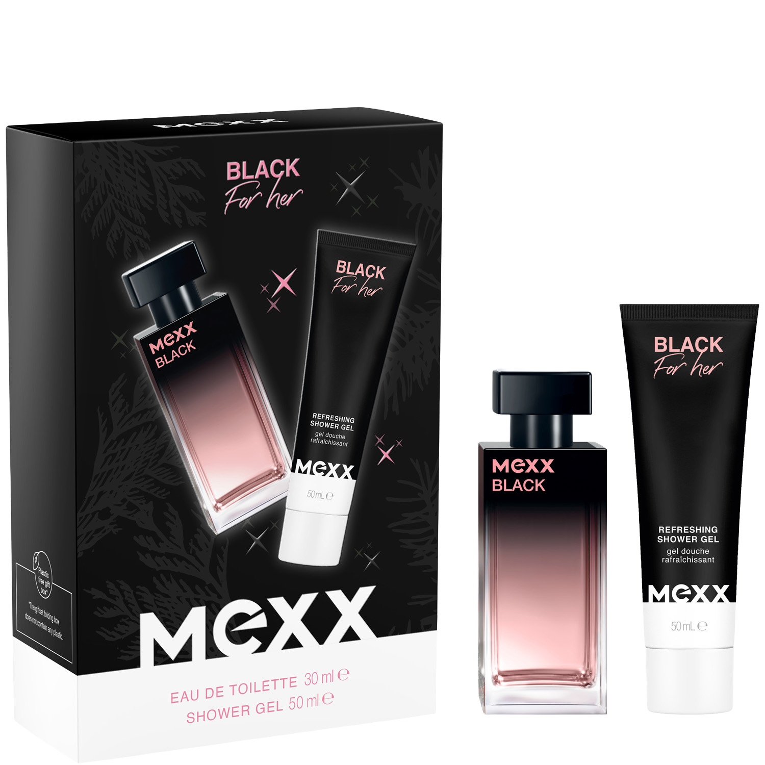 Mexx Black for Her Set Eau de Toilette 30ml & Shower Gel 50ml