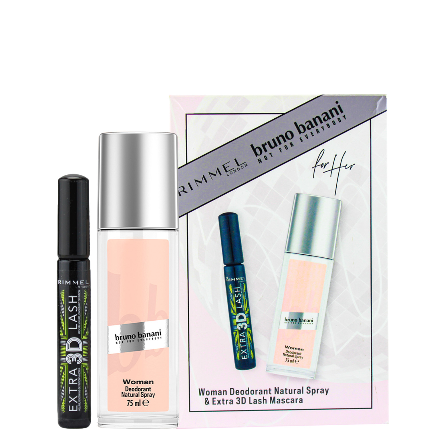Bruno Banani Woman Set Deodorant Spray Natural 75ml & Rimmel Mascara 8ml