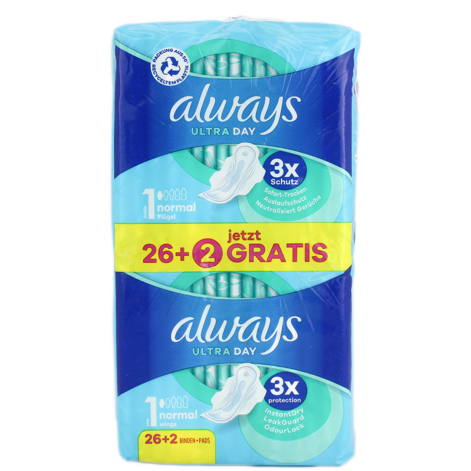 Always Ultra Binde Normal mit Flügeln 26er-BigPack + 2 GRATIS