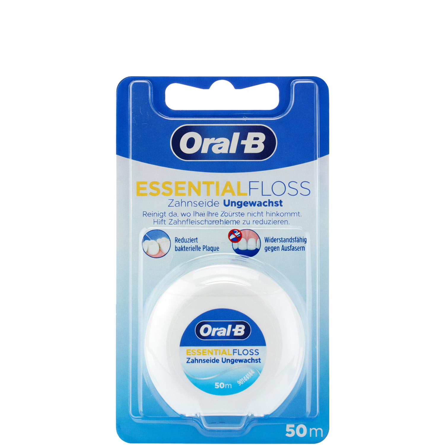 Oral-B Essentialfloss Zahnseide Ungewachst 50m