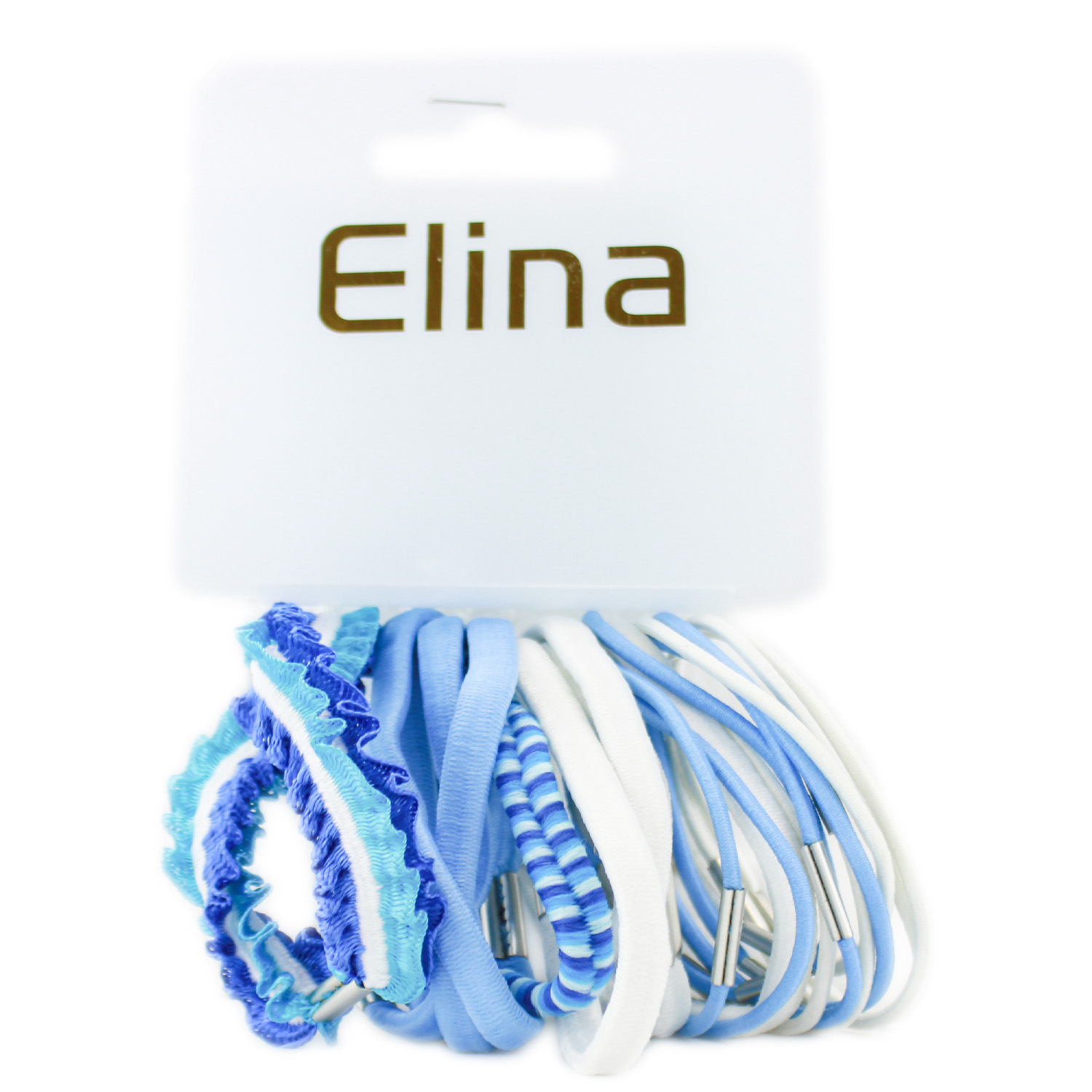Elina Haargummis "Blau/Weiß" 20er-Set