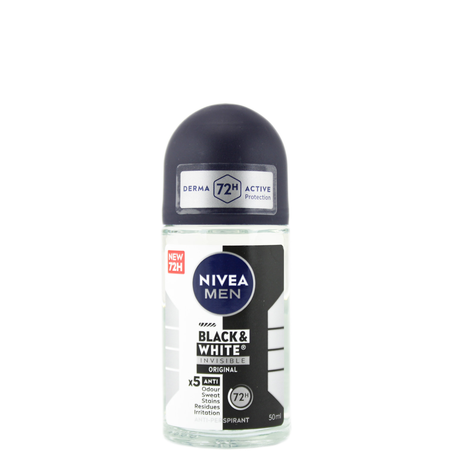 Nivea Men Black & White Invisible Original 72H Deodorant Roll-On 50ml