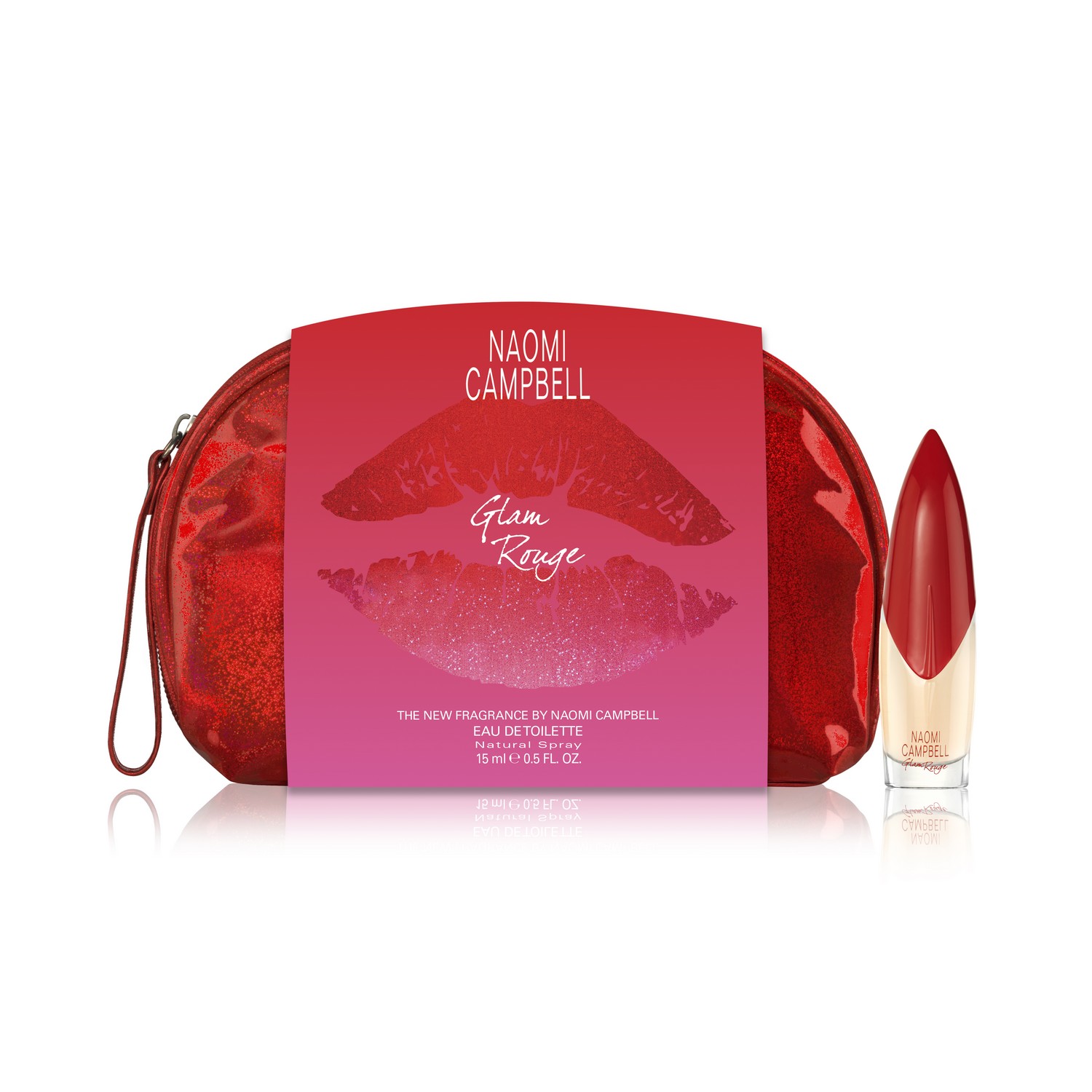 Naomi Campbell Glam Rouge Set Eau de Toilette 15ml mit Kosmetiktasche
