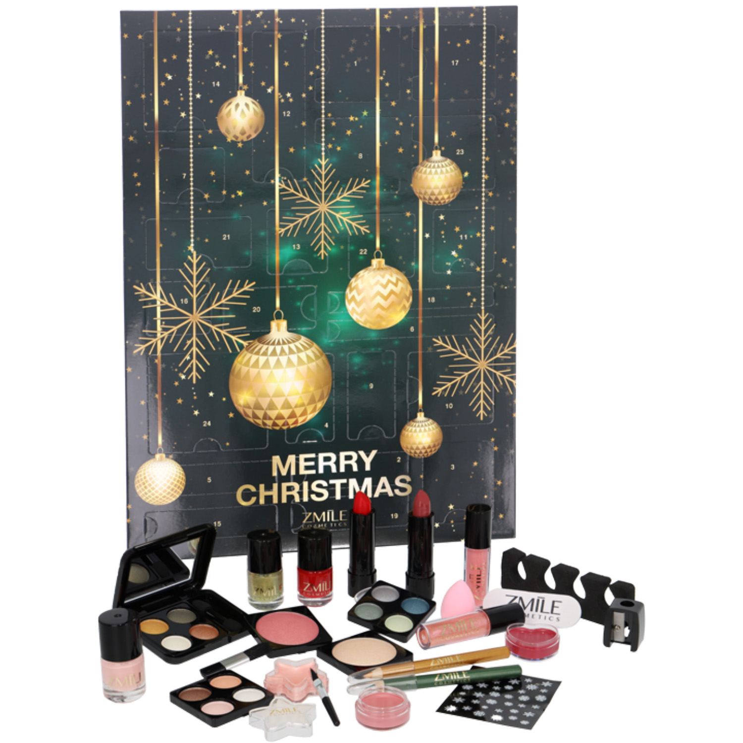 ZMILE Cosmetics Adventskalender "Glamour Countdown" gefüllt mit verschiedener Kosmetika & Accessoires