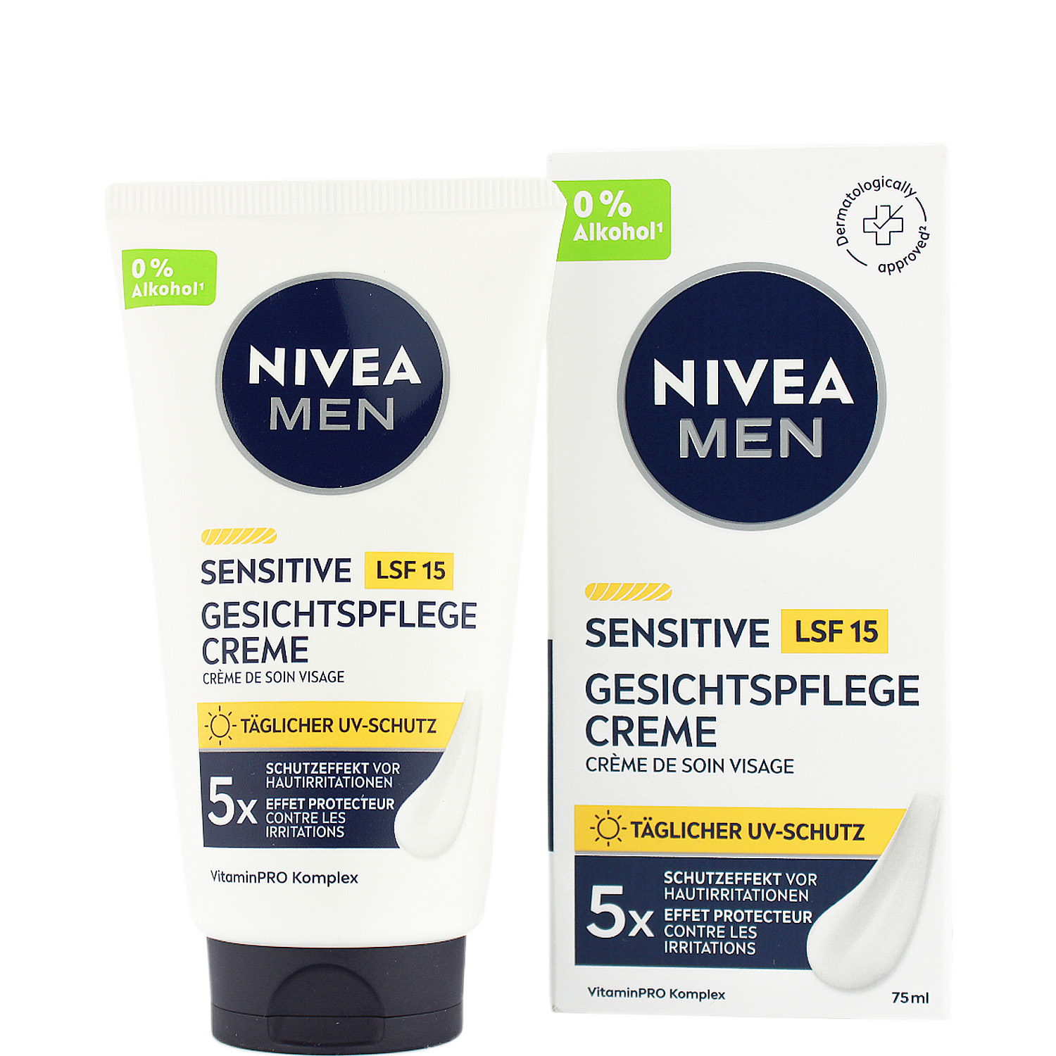 Nivea Men Sensitive Gesichtspflege Creme mit LSF15 75ml