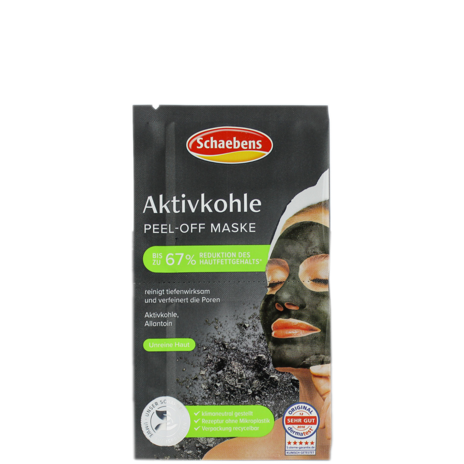 Schaebens Aktivkohle Peel-Off Maske 2x8ml Schaebens Aktivkohle Peel-Off Maske 2x8ml