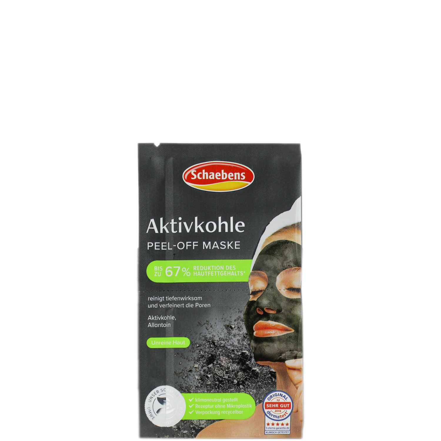Schaebens Aktivkohle Peel-Off Maske 2x8ml