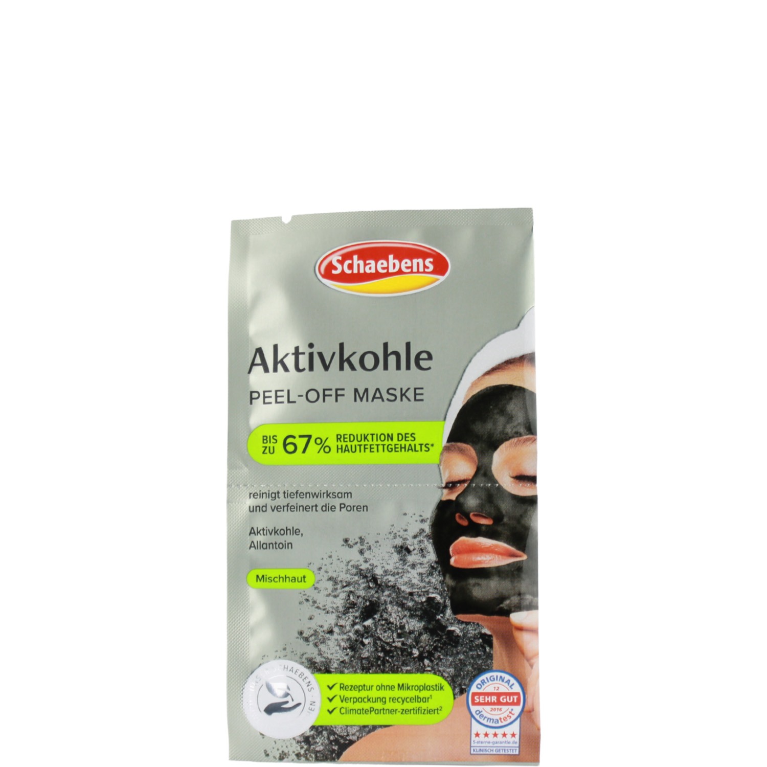 Schaebens Aktivkohle Peel-Off Maske 2x8ml