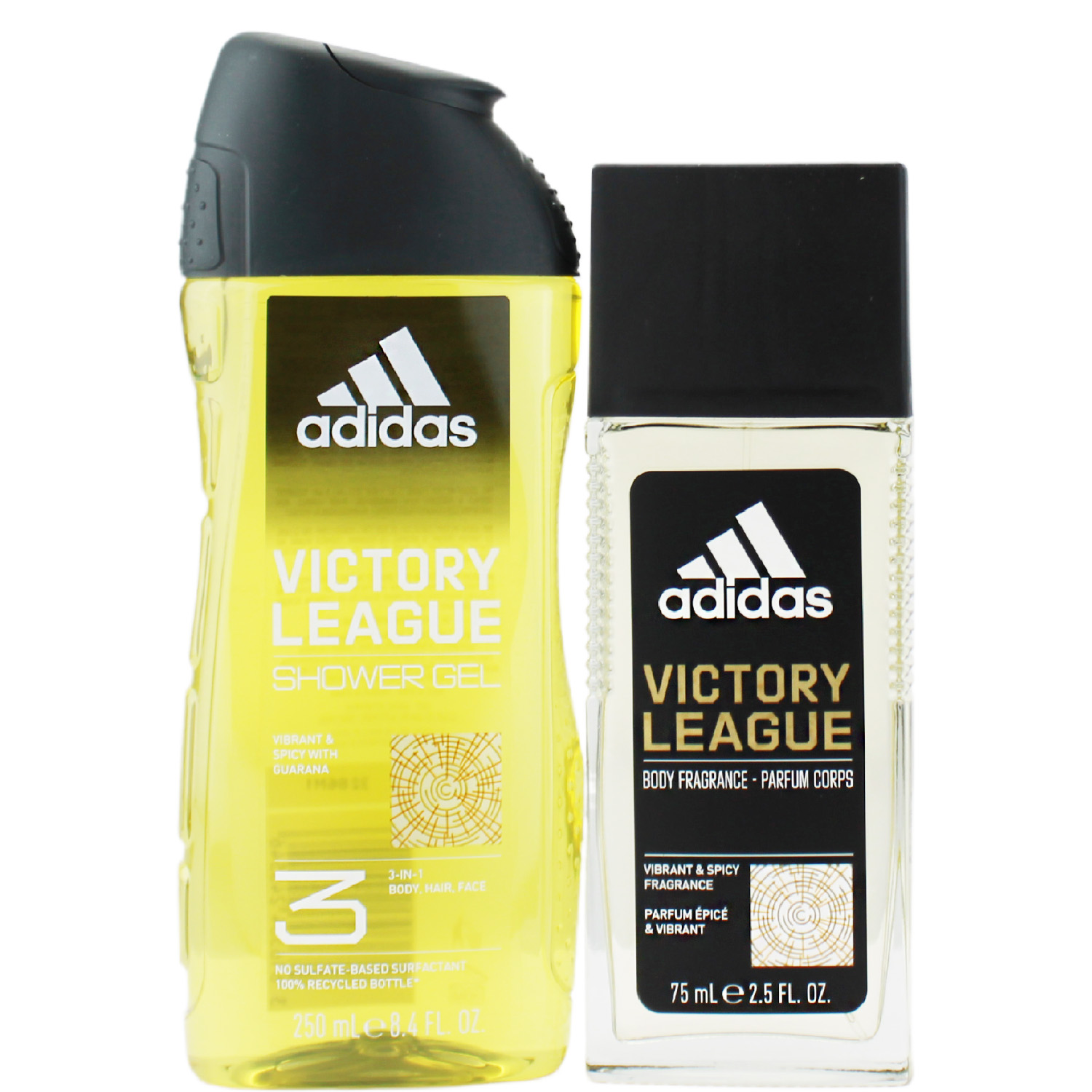 Adidas Victory League Set Shower Gel 250ml & Deodorant Body Fragrance 75ml