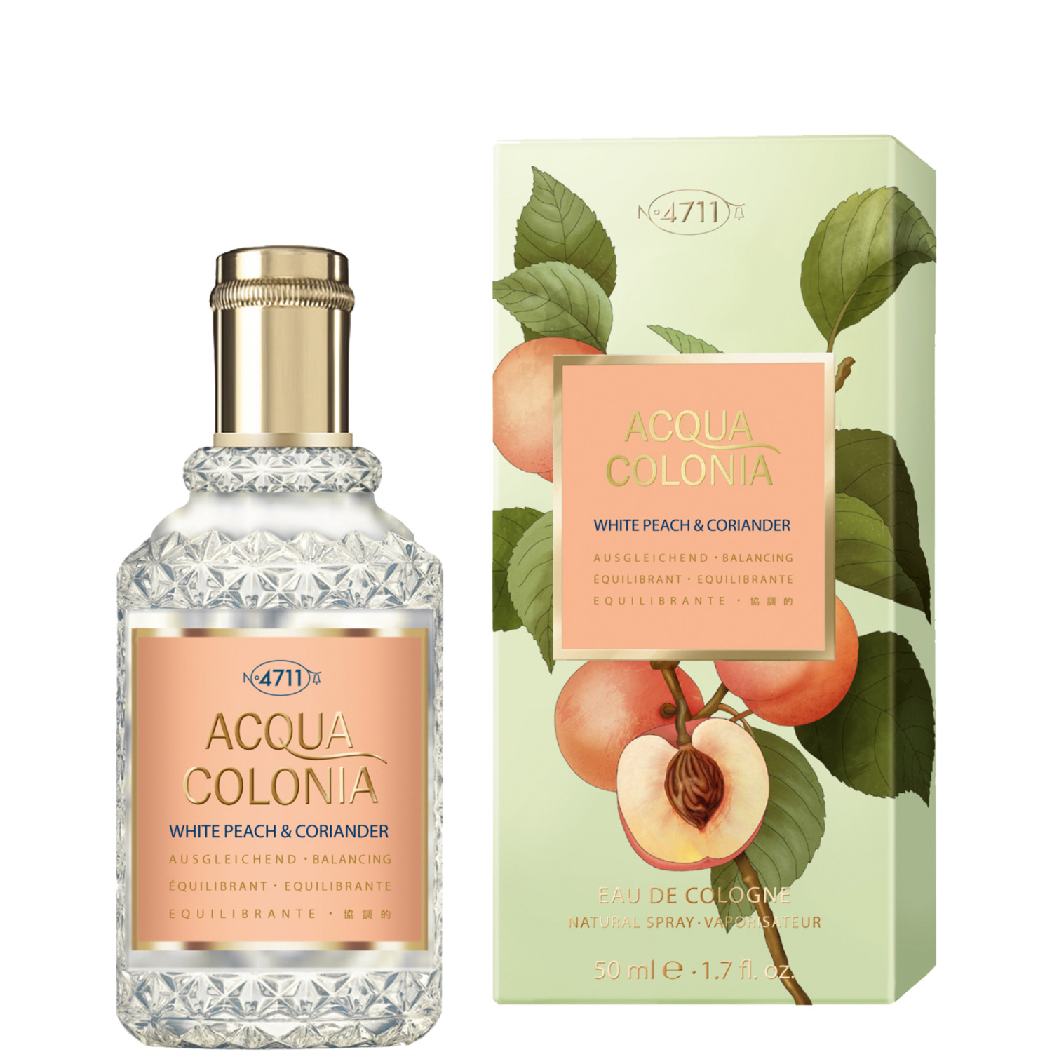 4711 Acqua Colonia White Peach & Coriander Eau de Cologne 50ml