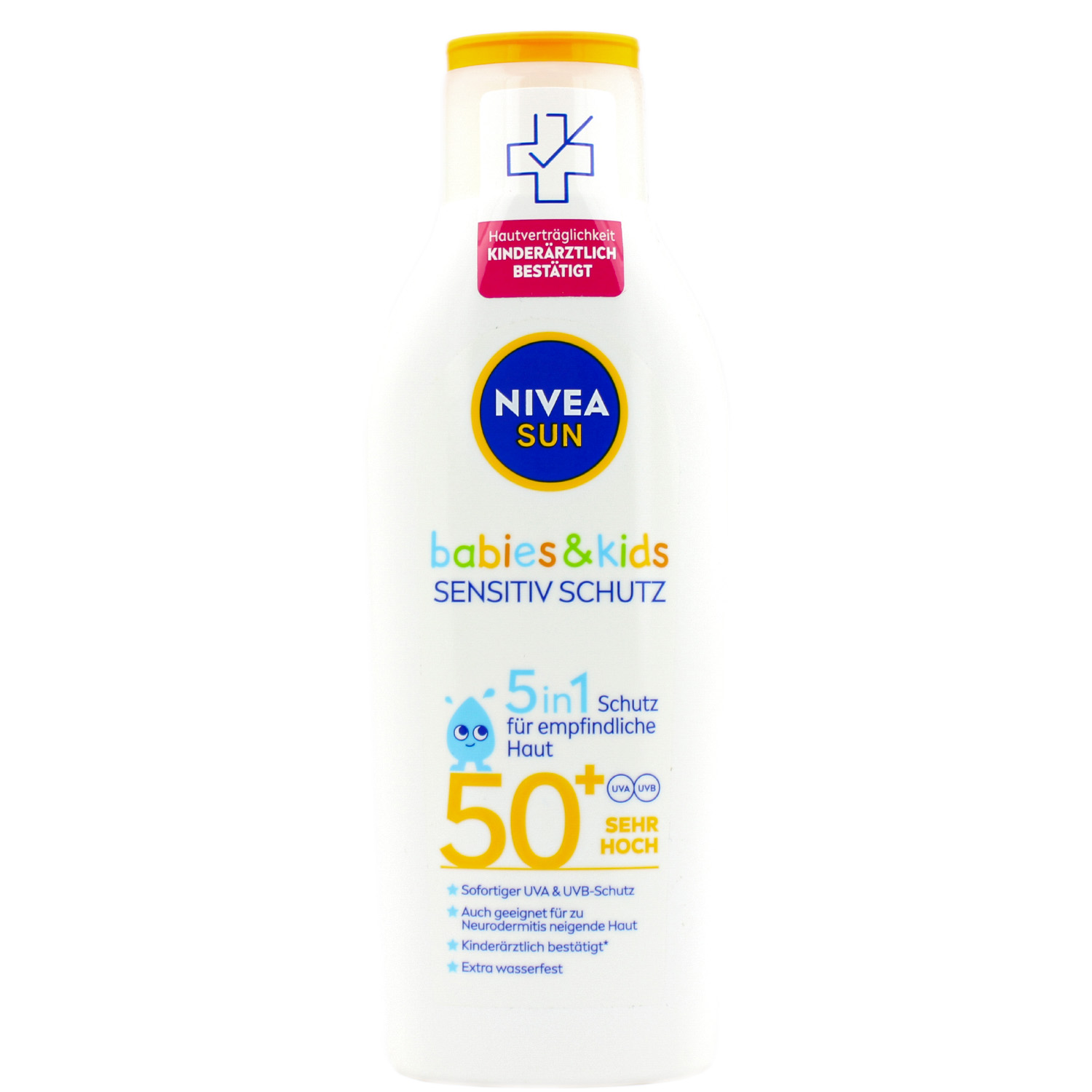 Nivea Sun Babies & Kids Sensitiv Schutz 5in1 Sonnenmilch mit LSF50+ 200ml