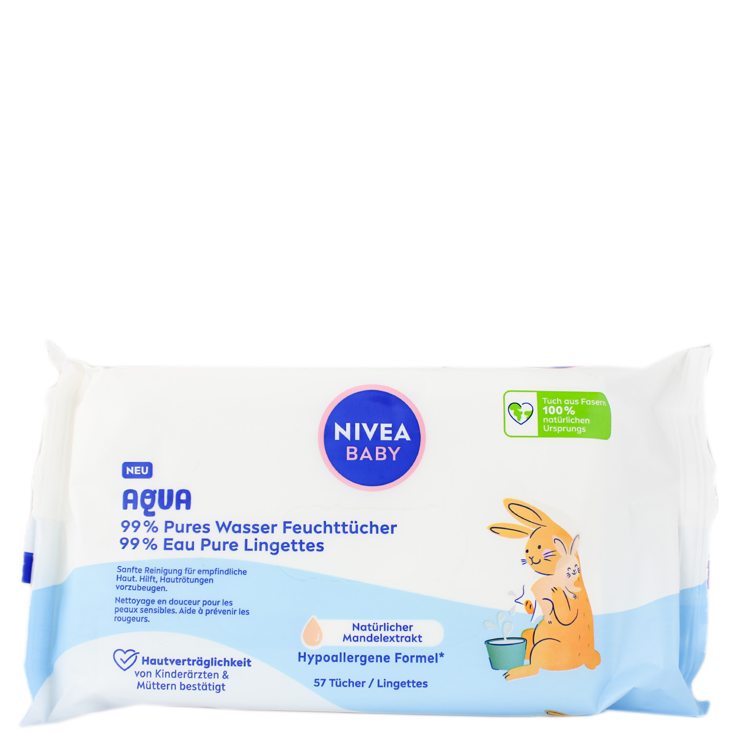 Nivea Baby Aqua 99% Pures Wasser Feuchttücher 57er