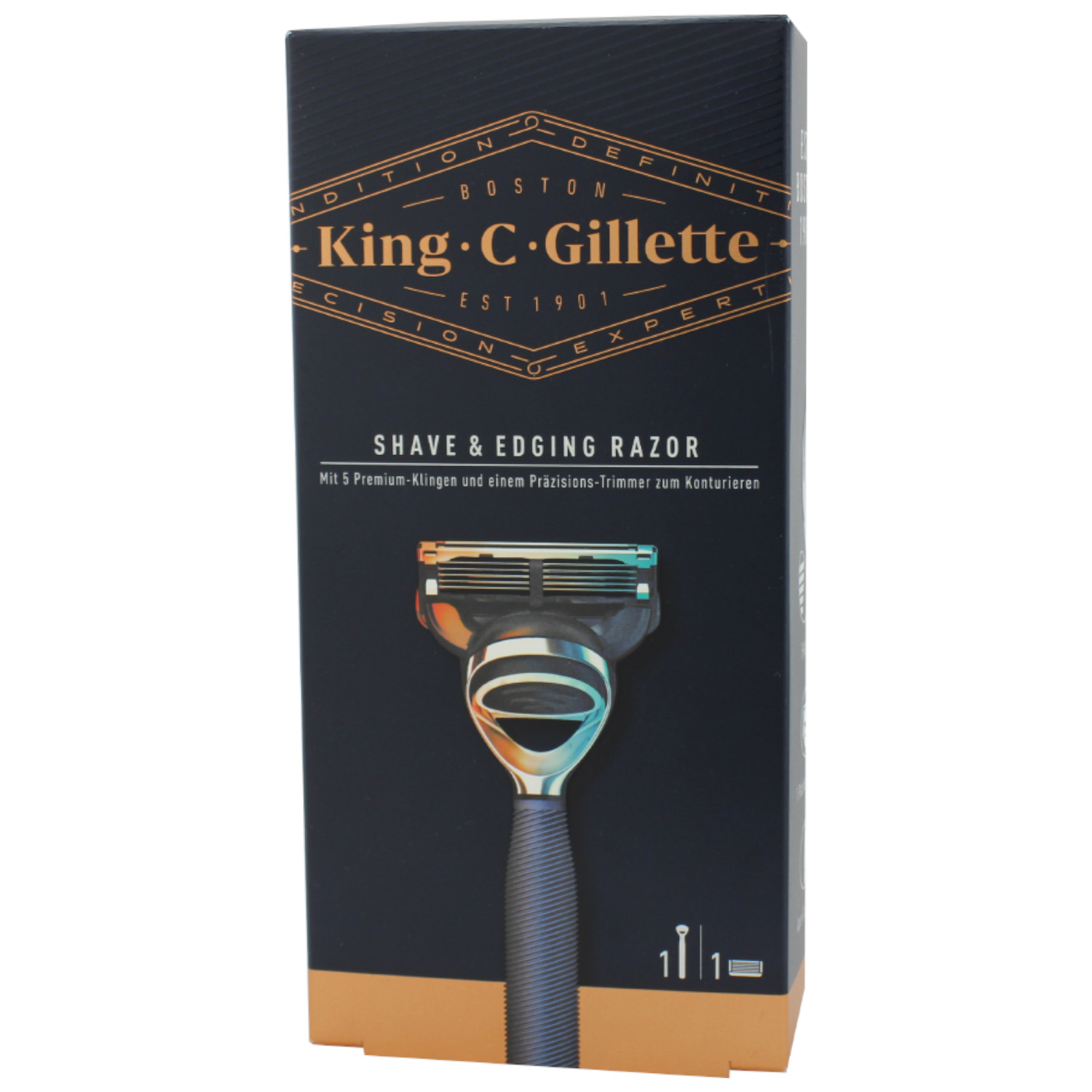 King C Gillette Bartrasierer Blau 1er