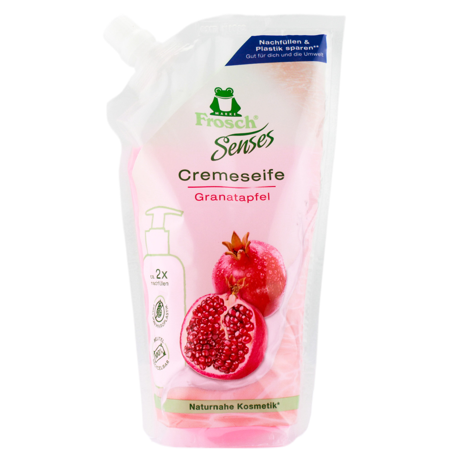 Frosch Reine Pflege Granatapfel Cremeseife im Nachfüllbeutel 500ml