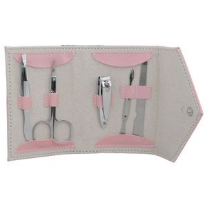 Manicure Set im Etui pink/schwarz